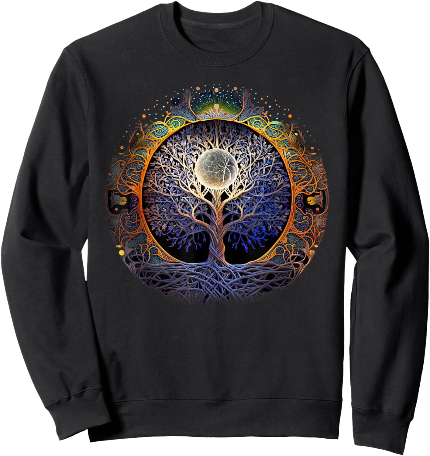 Tree Of Life Yoga Zen Namaste Meditation Sweatshirt - Sweatshirt | Black