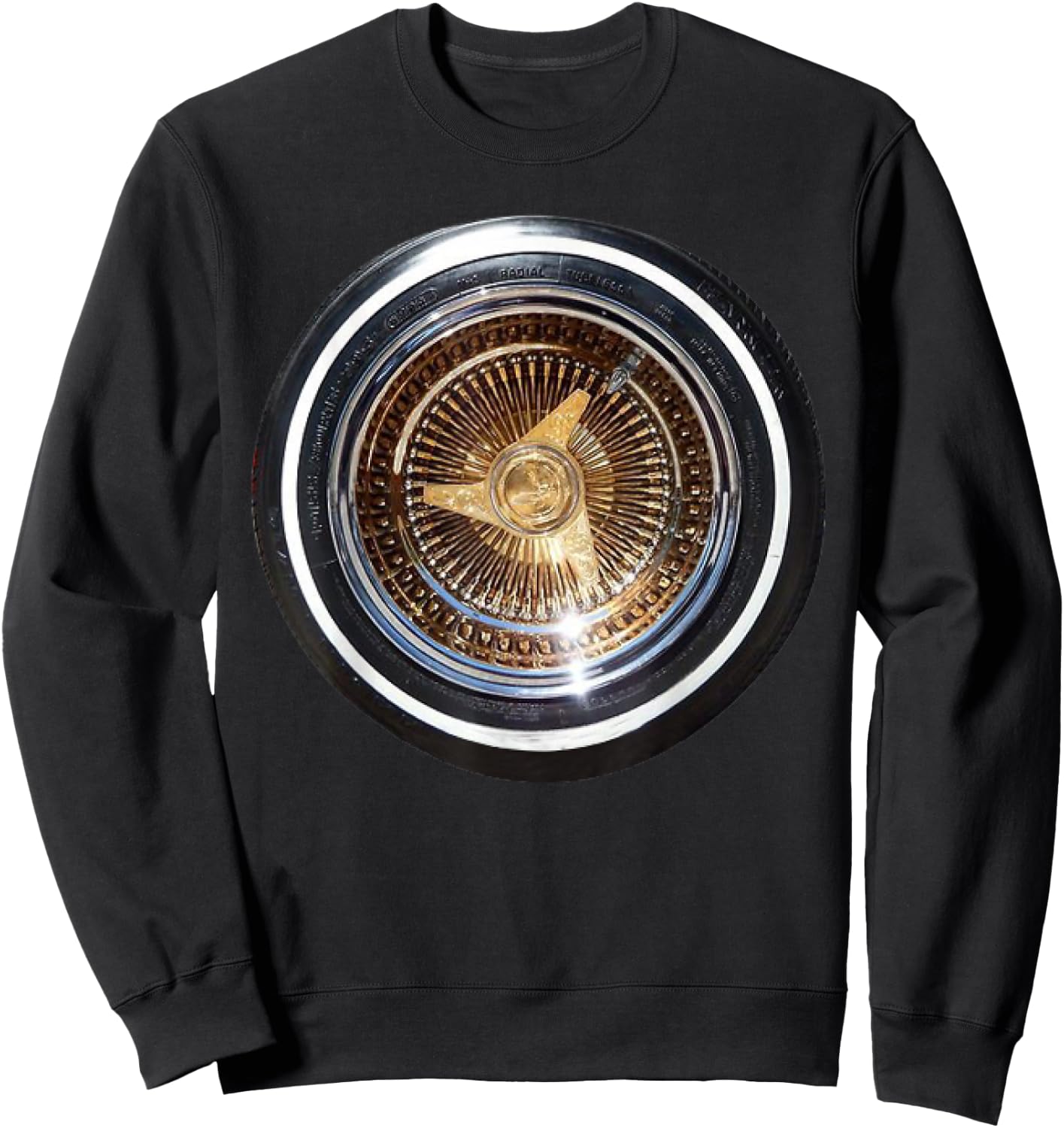 Lowrider Wheel T Shirt Sweatshirt - Sweatshirt | Black