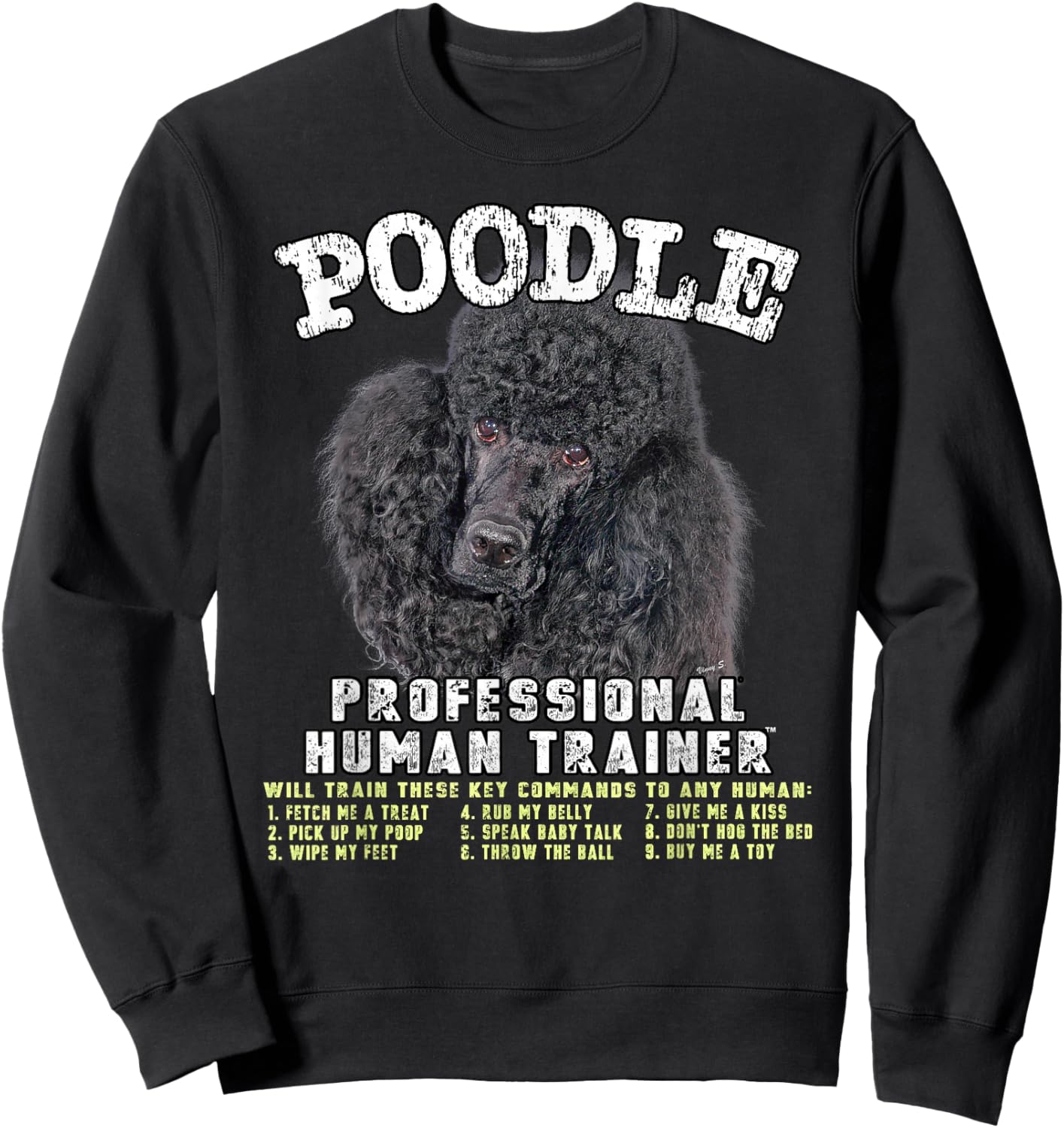 Poodle Black Professional Human Trainer Sweatshirt - Sweatshirt | Black