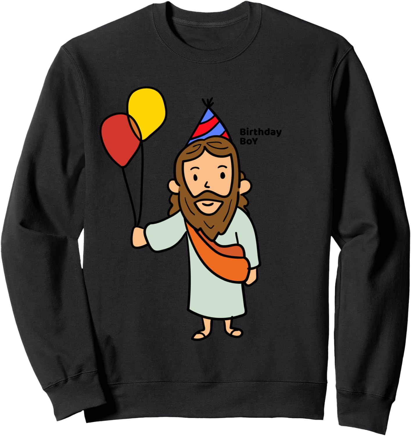 JESUS BIRTHDAY BOY | Funny Christmas Christ Sweatshirt - Sweatshirt | Black