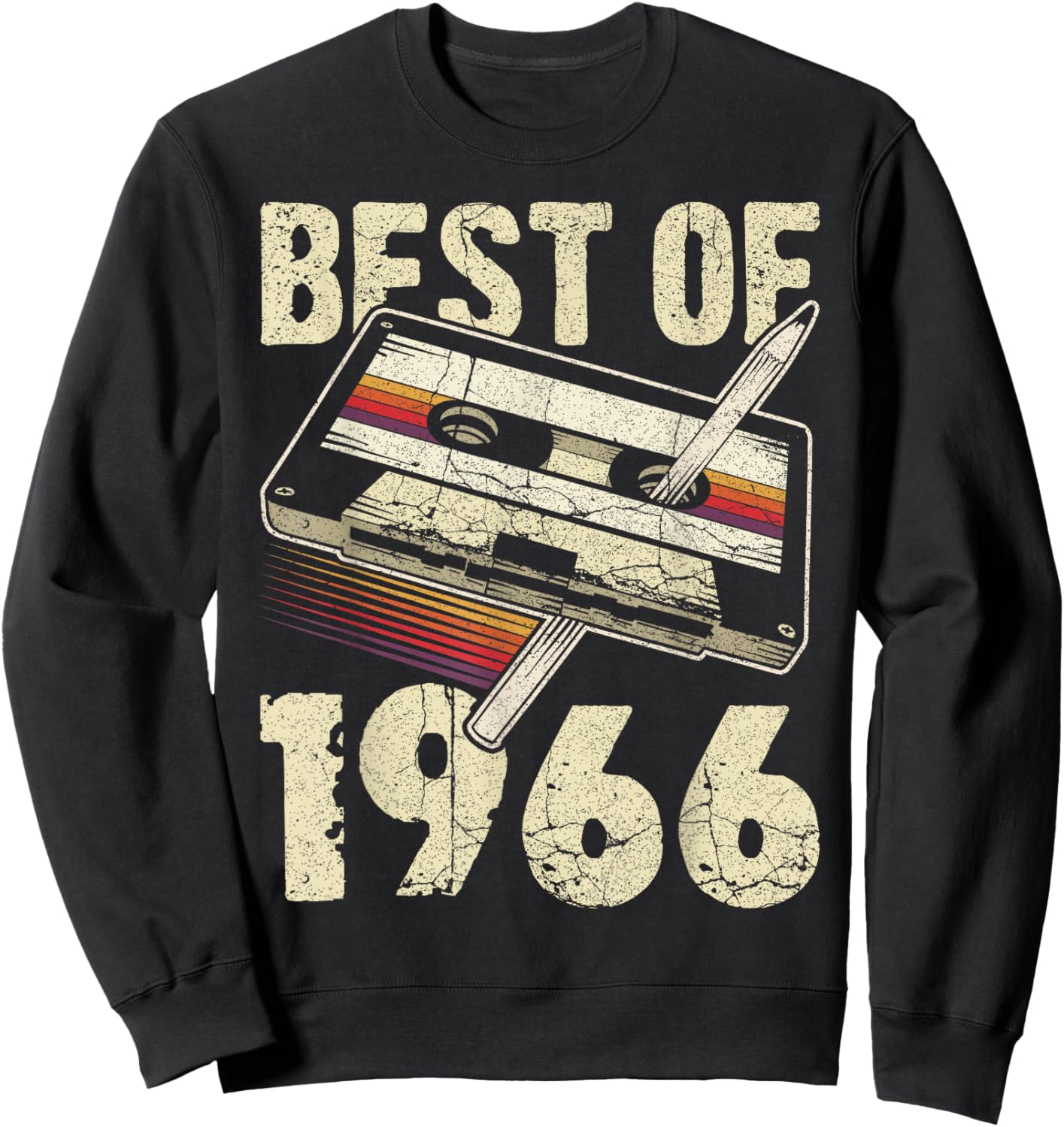Best of 1966, Audio Kassette, 60. Geburtstag, 60 Jahre alt Sweatshirt - Sweatshirt | Black