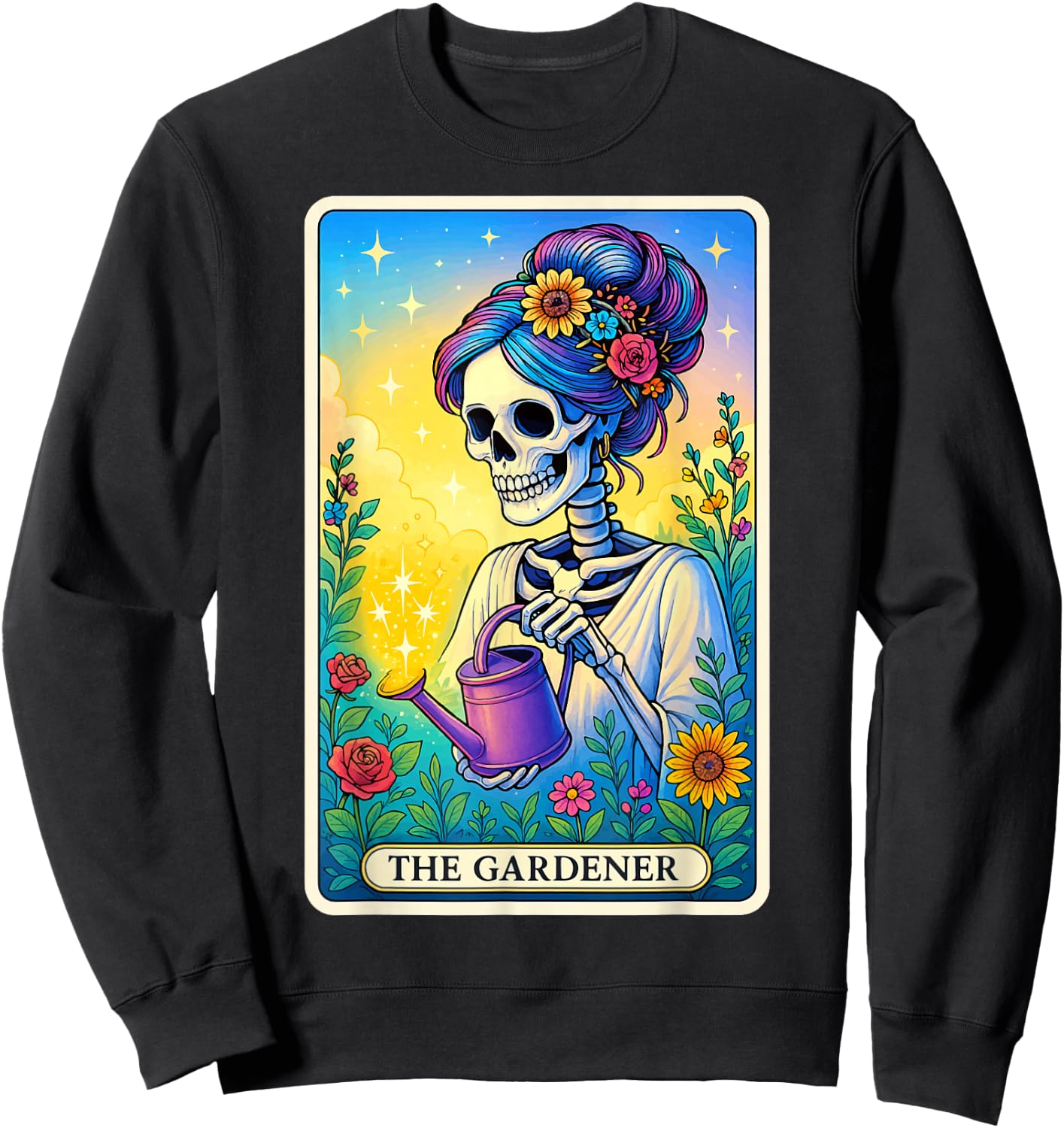 The Gardener Tarot Card Sweatshirt - Sweatshirt | Black