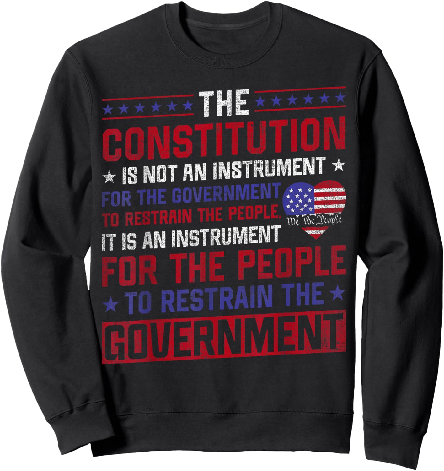 The Constitution is an Instrument - US Patriotic Sweatshirt - Sweatshirt | Black