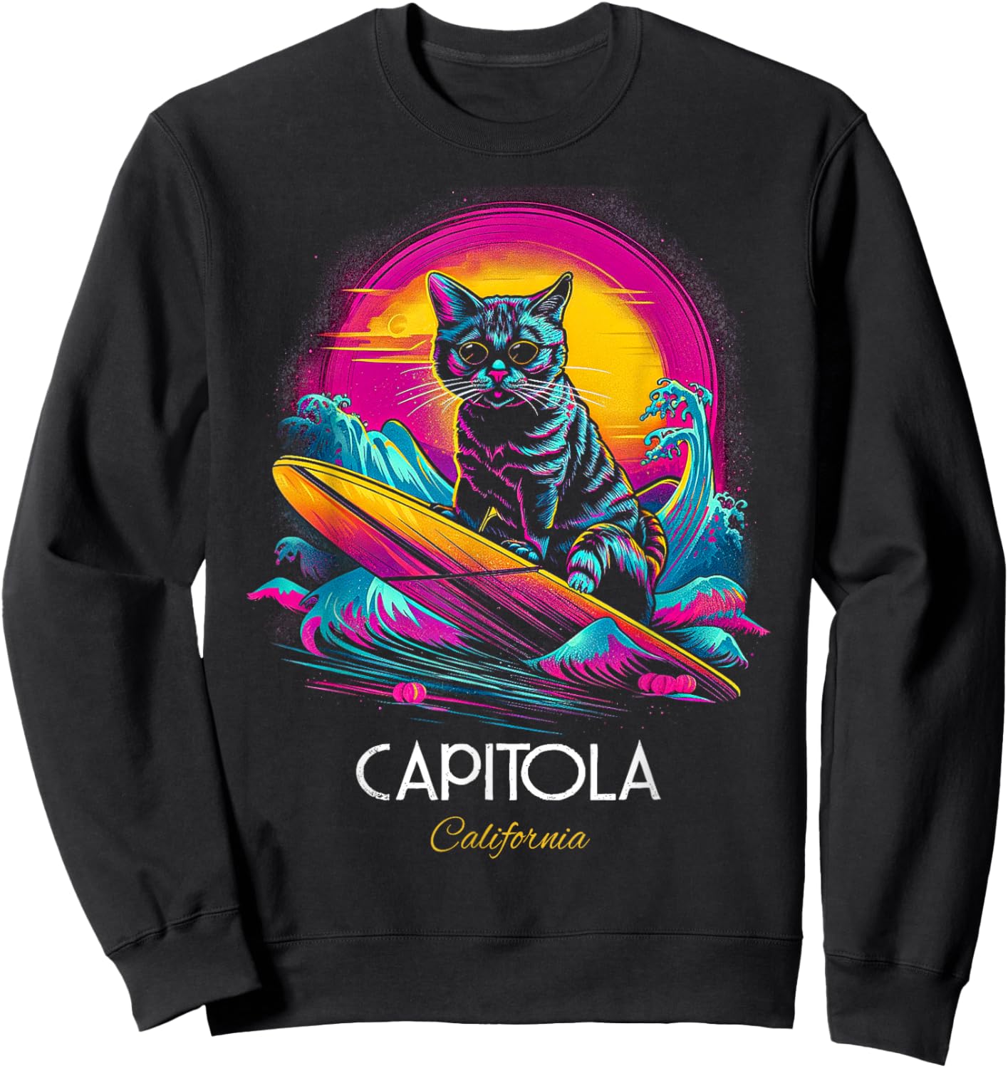 Capitola California Sweatshirt - Sweatshirt | Black
