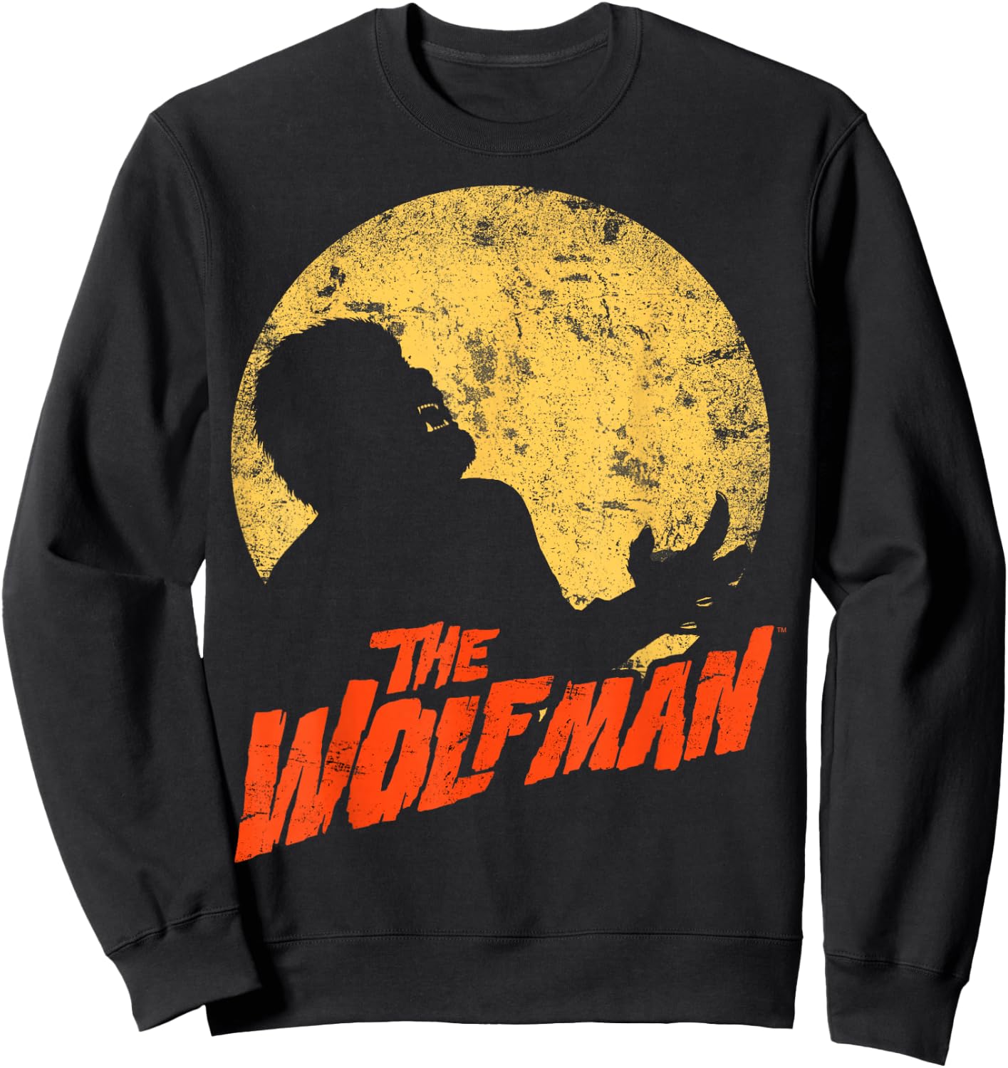 Universal Monsters The Wolf Man Moonlit Silhouette Sweatshirt - Sweatshirt | Black