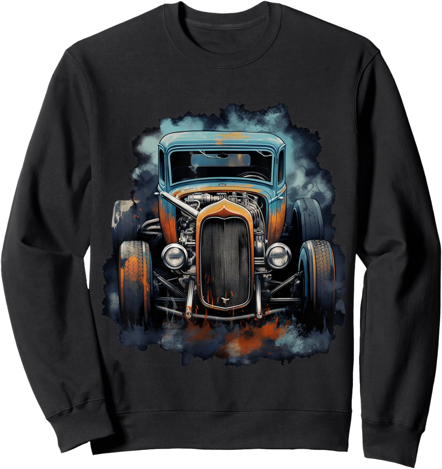 Rust Bucket Hot Rod Rat Rod Vintage Classic Car Men Sweatshirt - Sweatshirt | Black