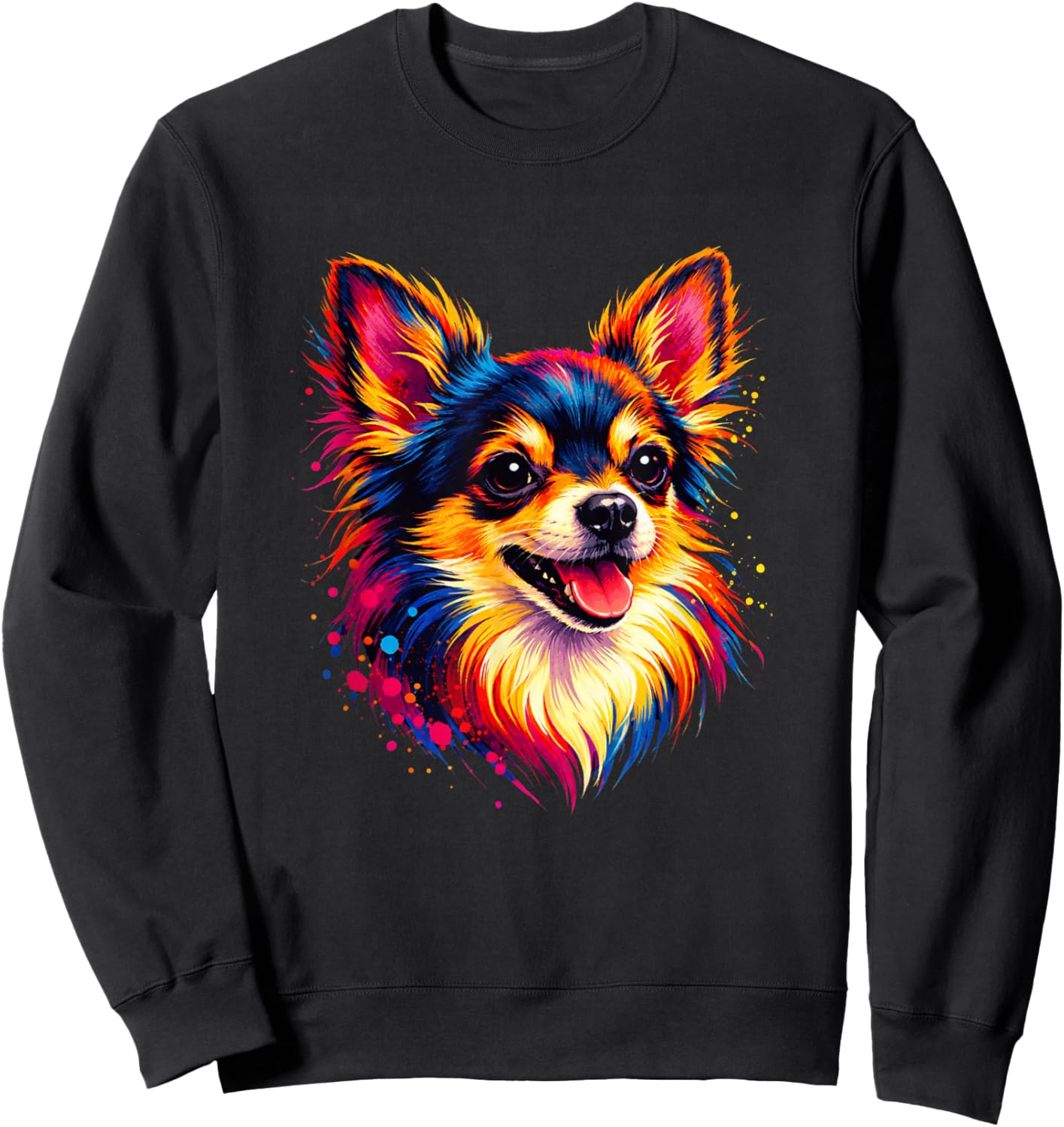 Pop Art Chihuahua Lovers Design Damen Chihuahua Sweatshirt - Sweatshirt | Black