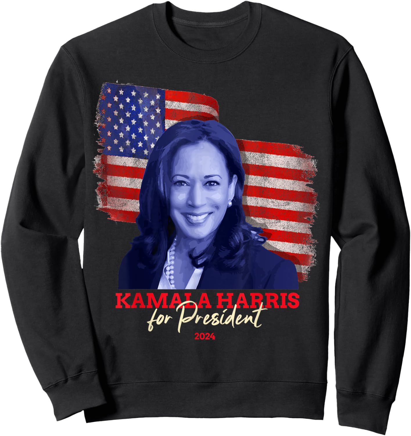 Kamala Harris for President 2024 Madam Vice President Sweatshirt - Sweatshirt | Black