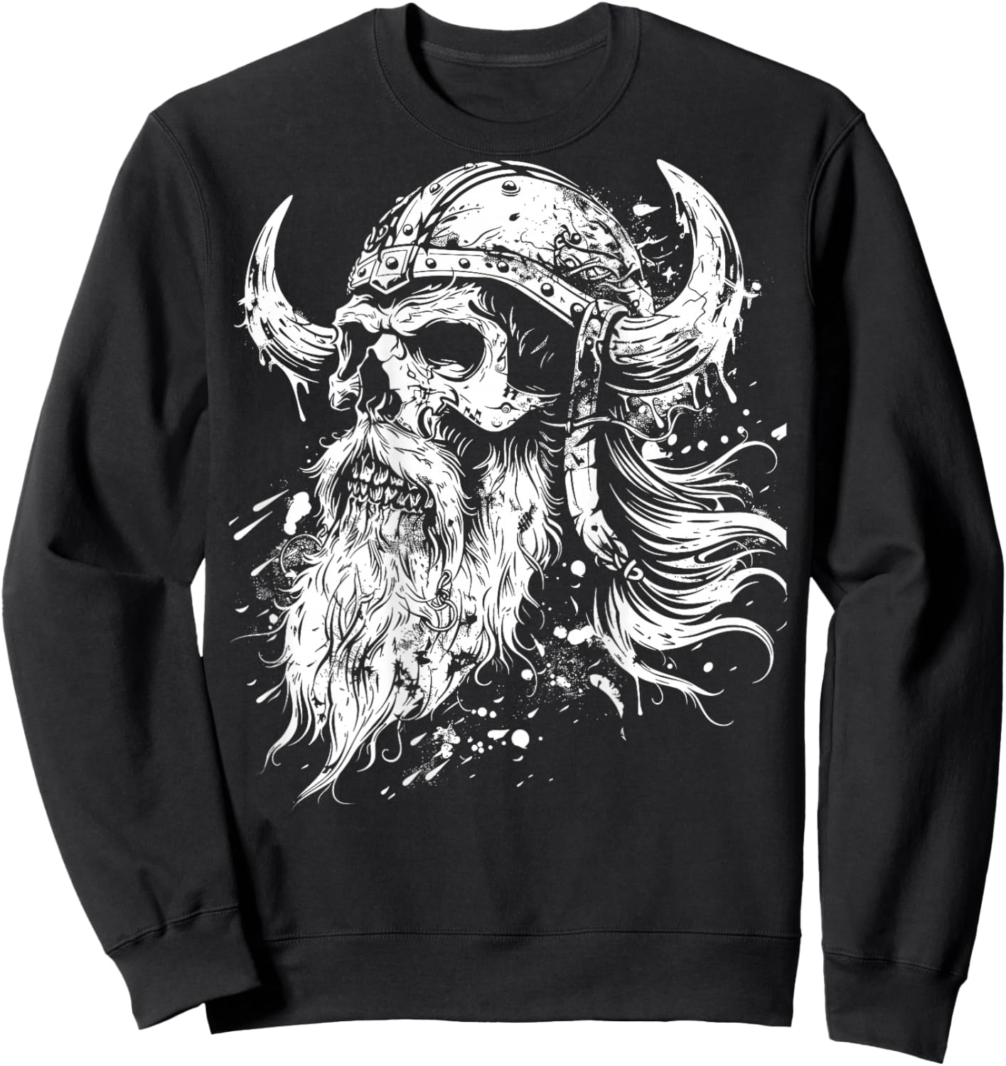 Viking Backprint Sweatshirt - Sweatshirt | Black
