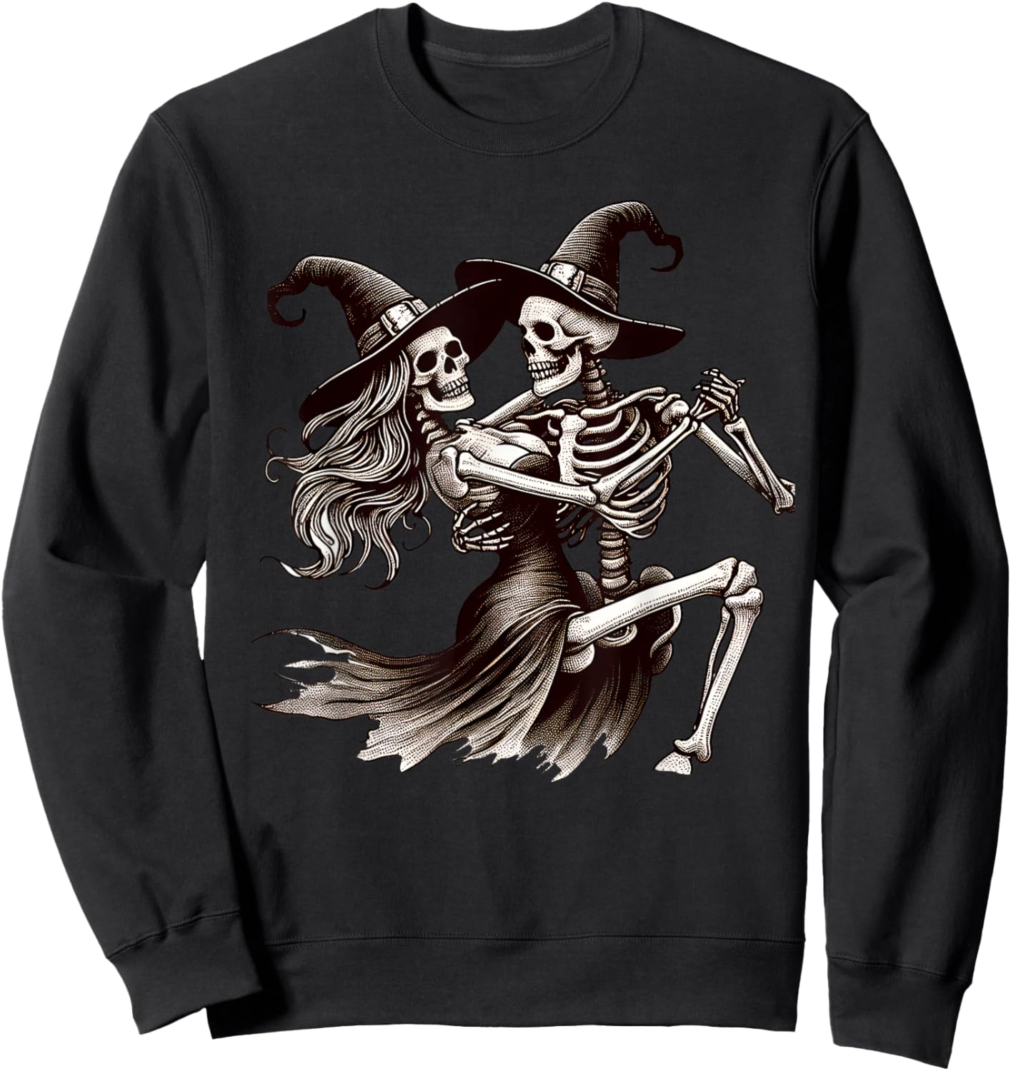 Skeleton Couple Dancing Sweatshirt - Sweatshirt | Black