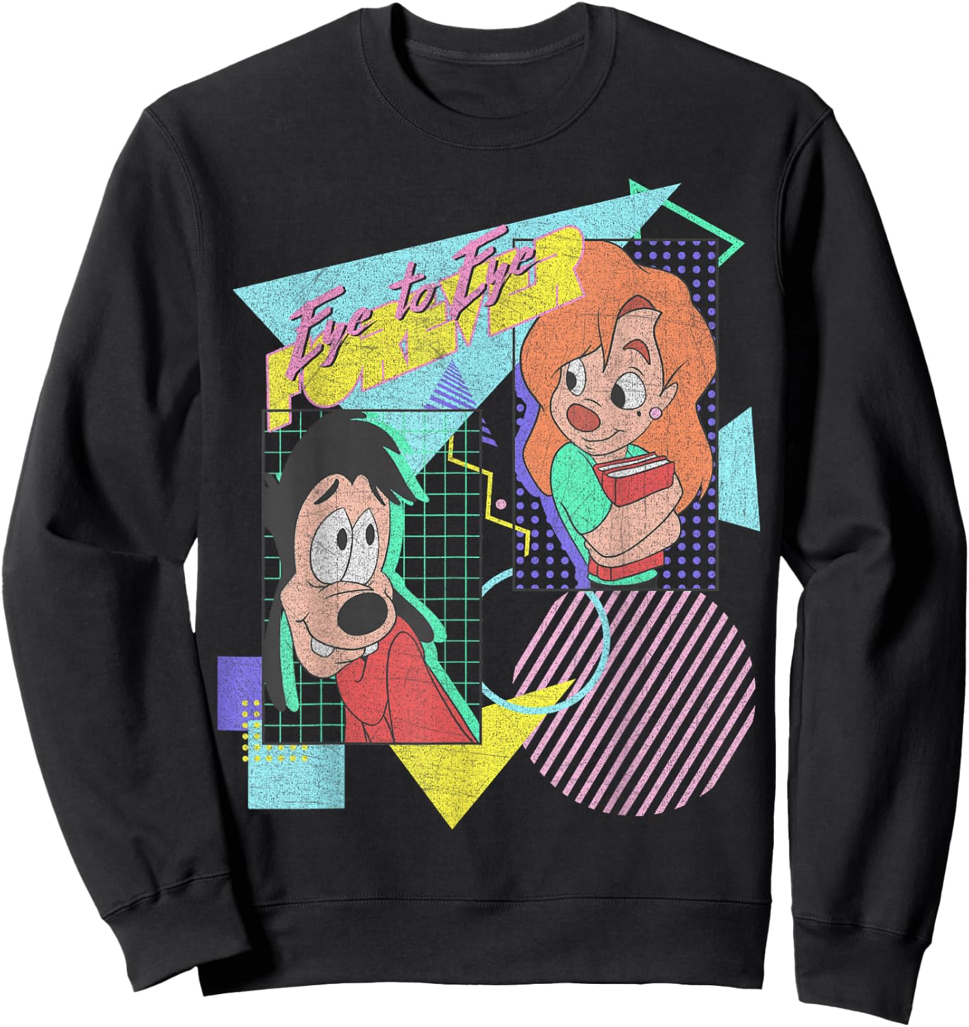 Disney A Goofy Movie Max & Roxanne Eye to Eye Forever Sweatshirt - Sweatshirt | Black