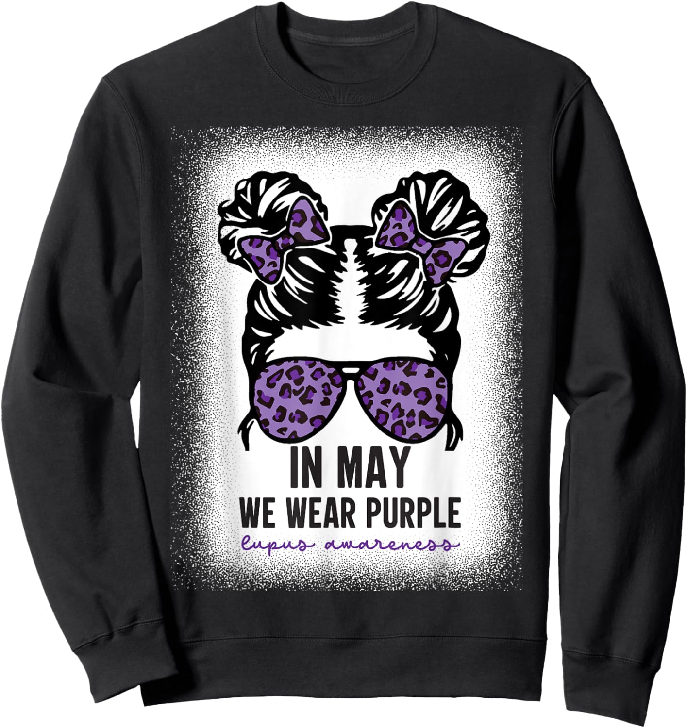 In May We Wear Purple Systemic Lupus Erythematosus Awareness Sweatshirt - Sweatshirt | Black
