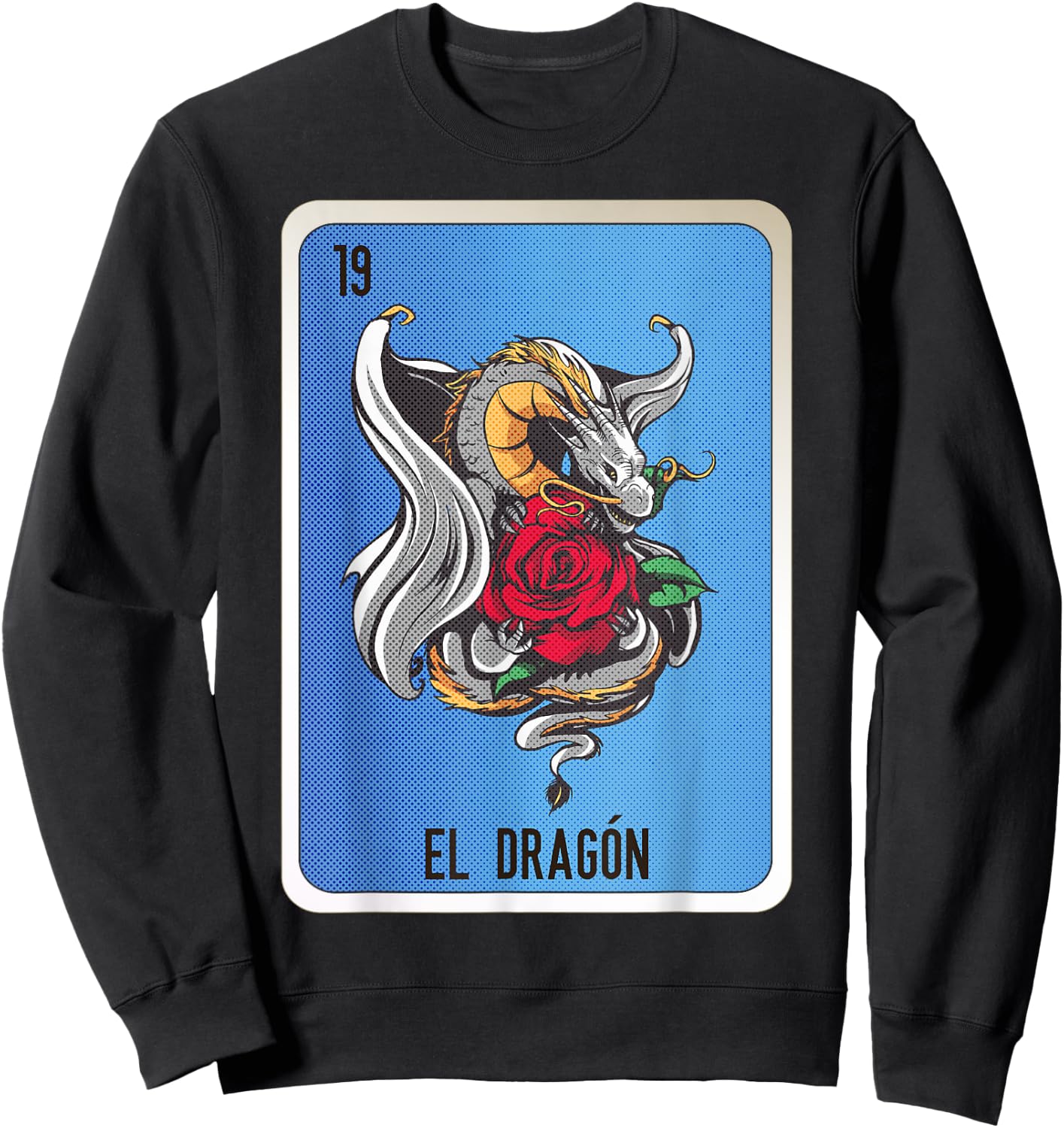 El Dragon Mexican Slang Chicano Bingo Cards Sweatshirt - Sweatshirt | Black