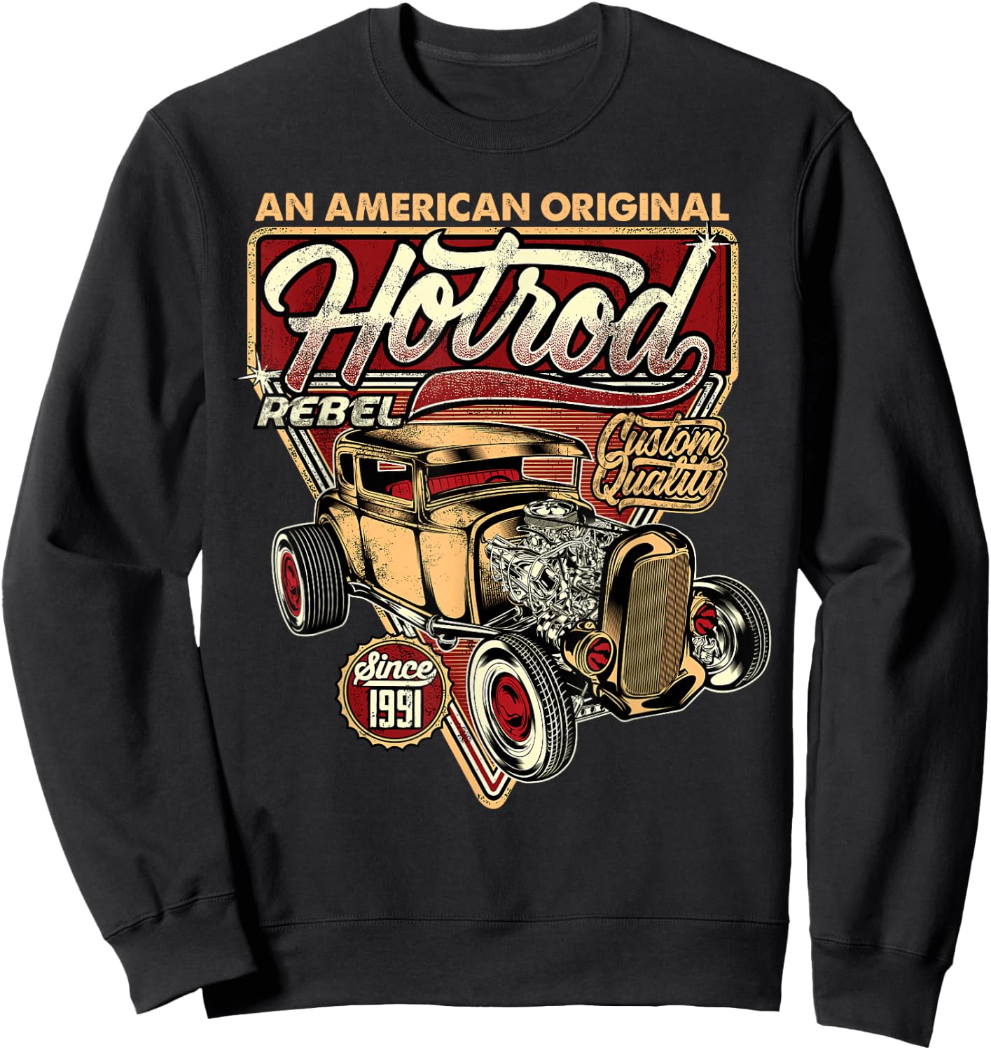 Vintage Hot Rod Speed and Power Sweatshirt - Sweatshirt | Black