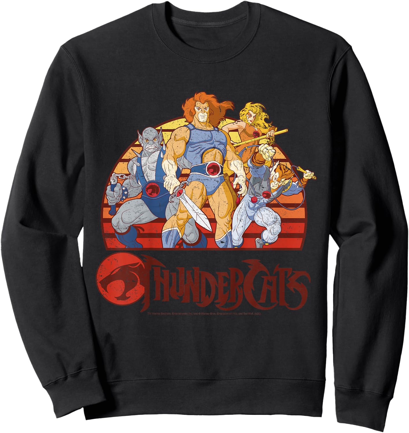 Kids ThunderCats Group Retro Sunset Sweatshirt - Sweatshirt | Black