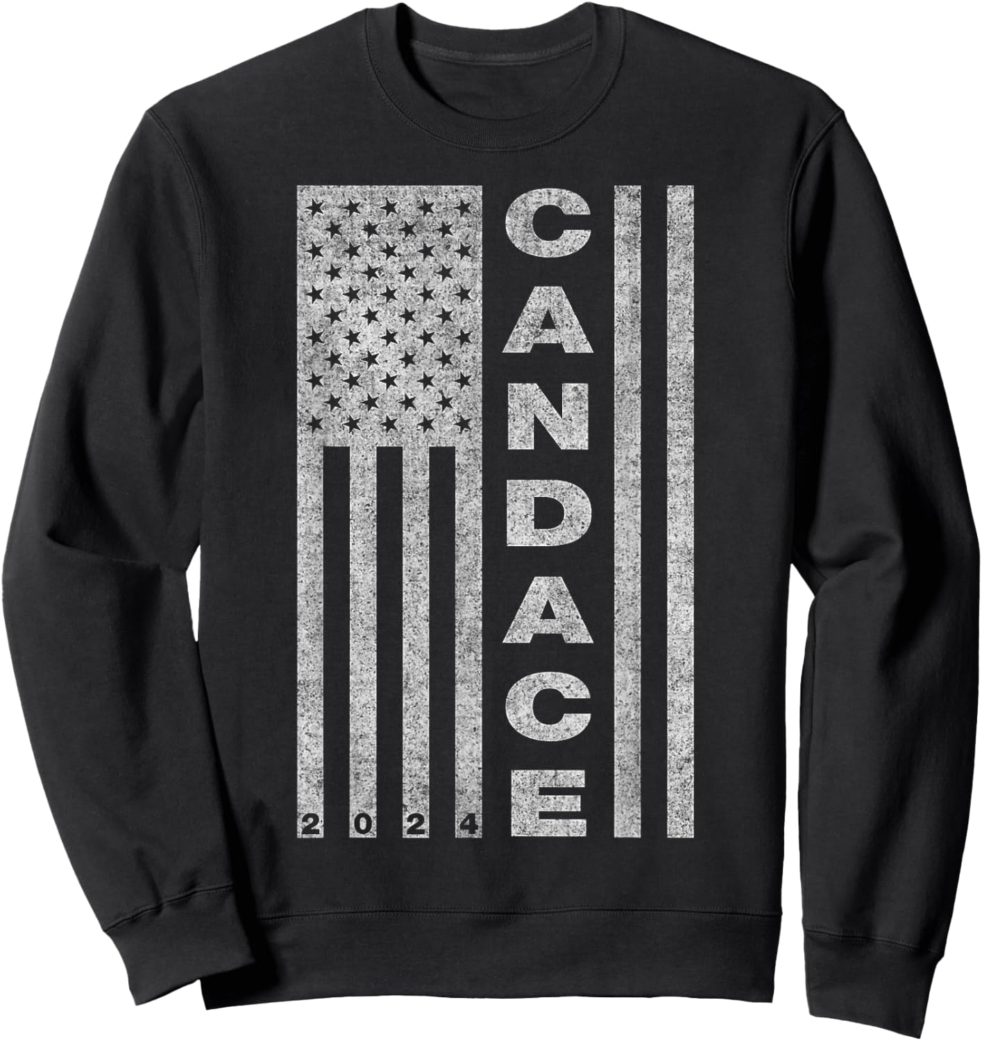 Vote Candace Owens for President 2024, Conservative USA Flag Sweatshirt - Sweatshirt | Black
