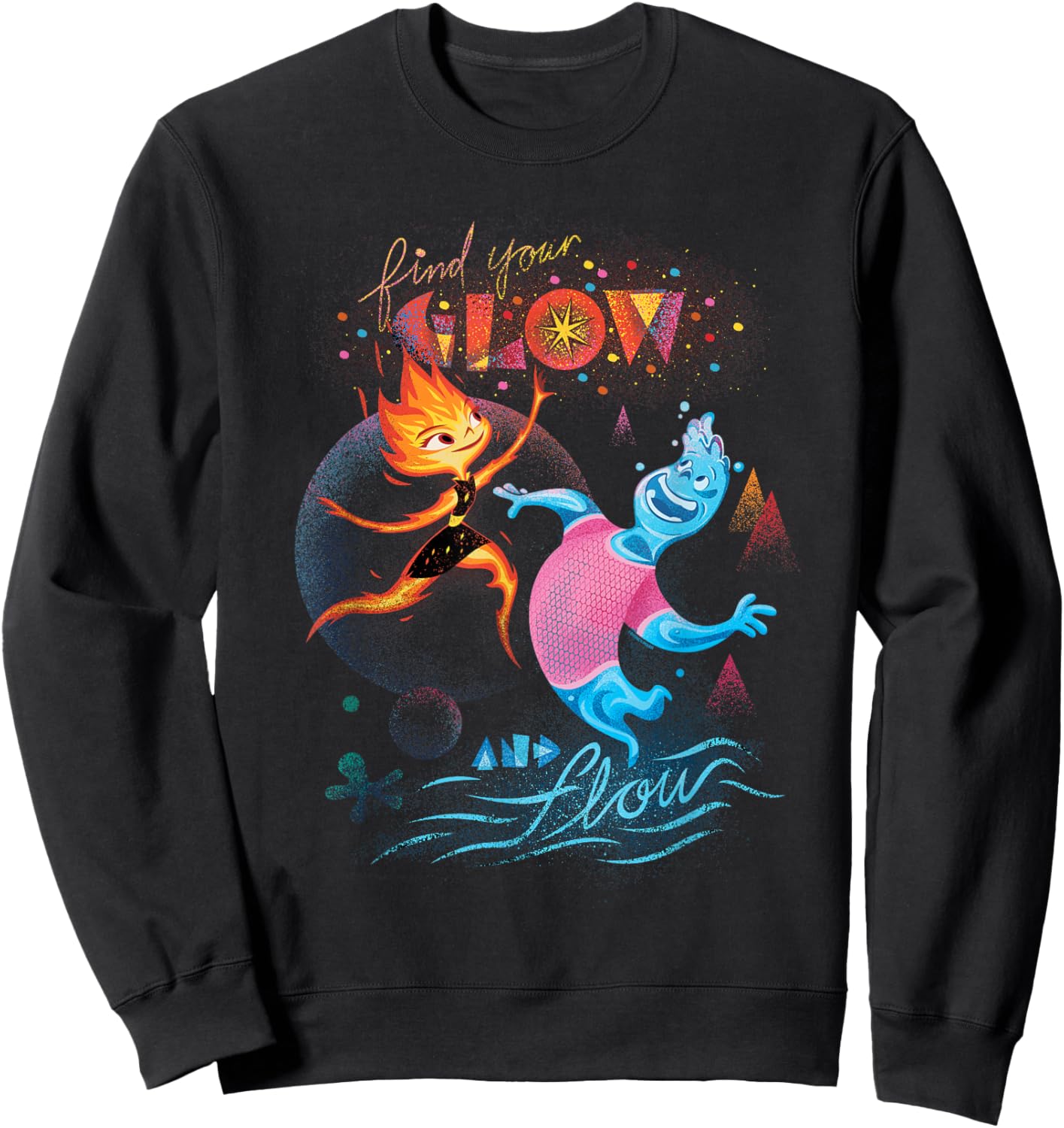Disney and Pixar’s Elemental Find Your Glow and Flow Sweatshirt - Sweatshirt | Black