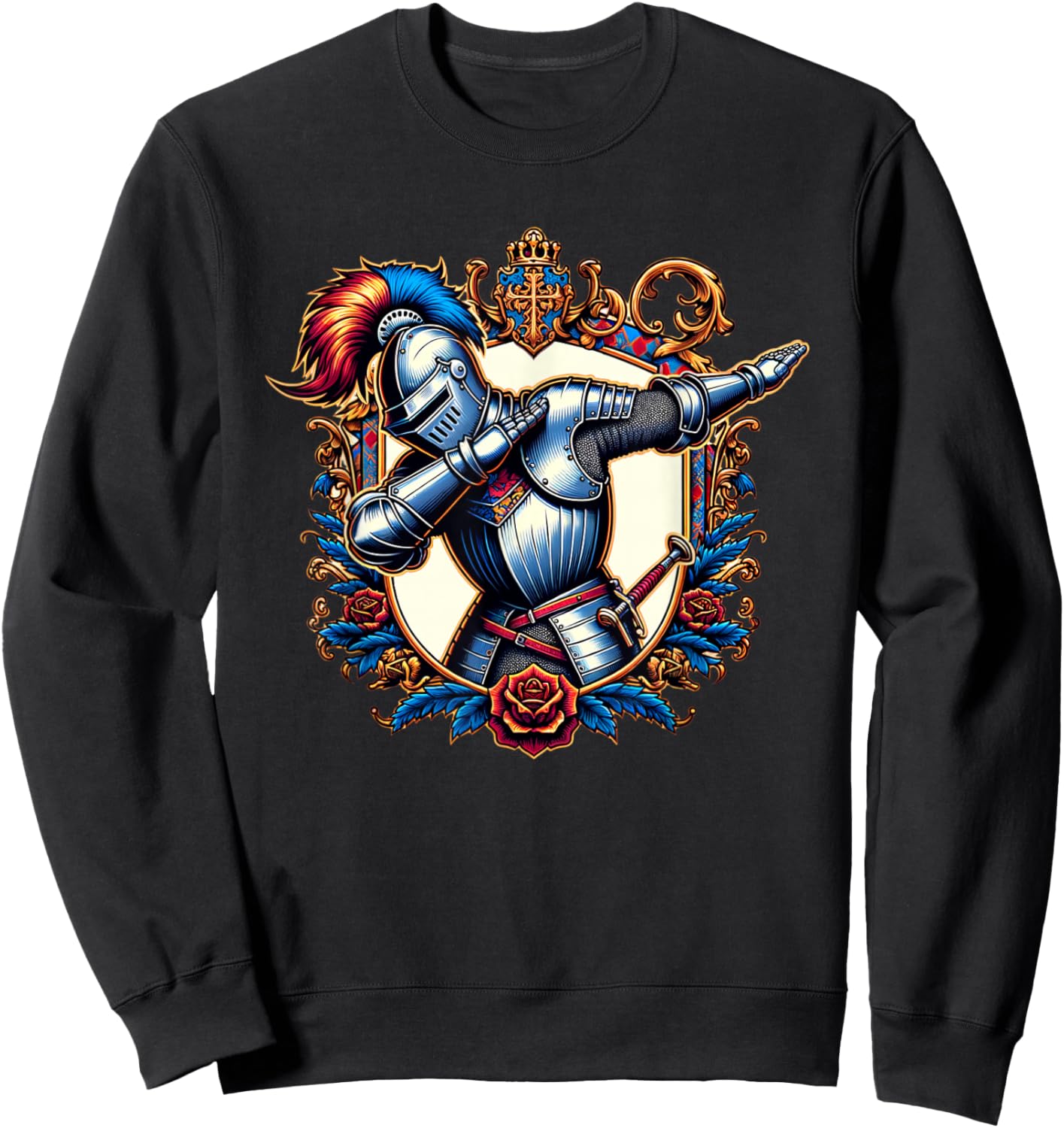 Ren Faire Dabbing Medieval Knight Funny Renaissance Faire Sweatshirt - Sweatshirt | Black