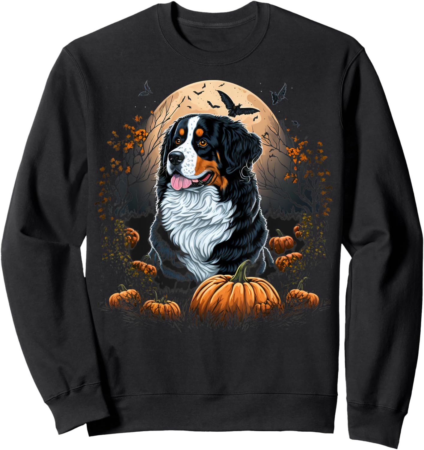 Bernese Mountain Dog costume Bernese Mountain Dog Halloween Men Women Kids Sweatshirt - Sweatshirt | Black