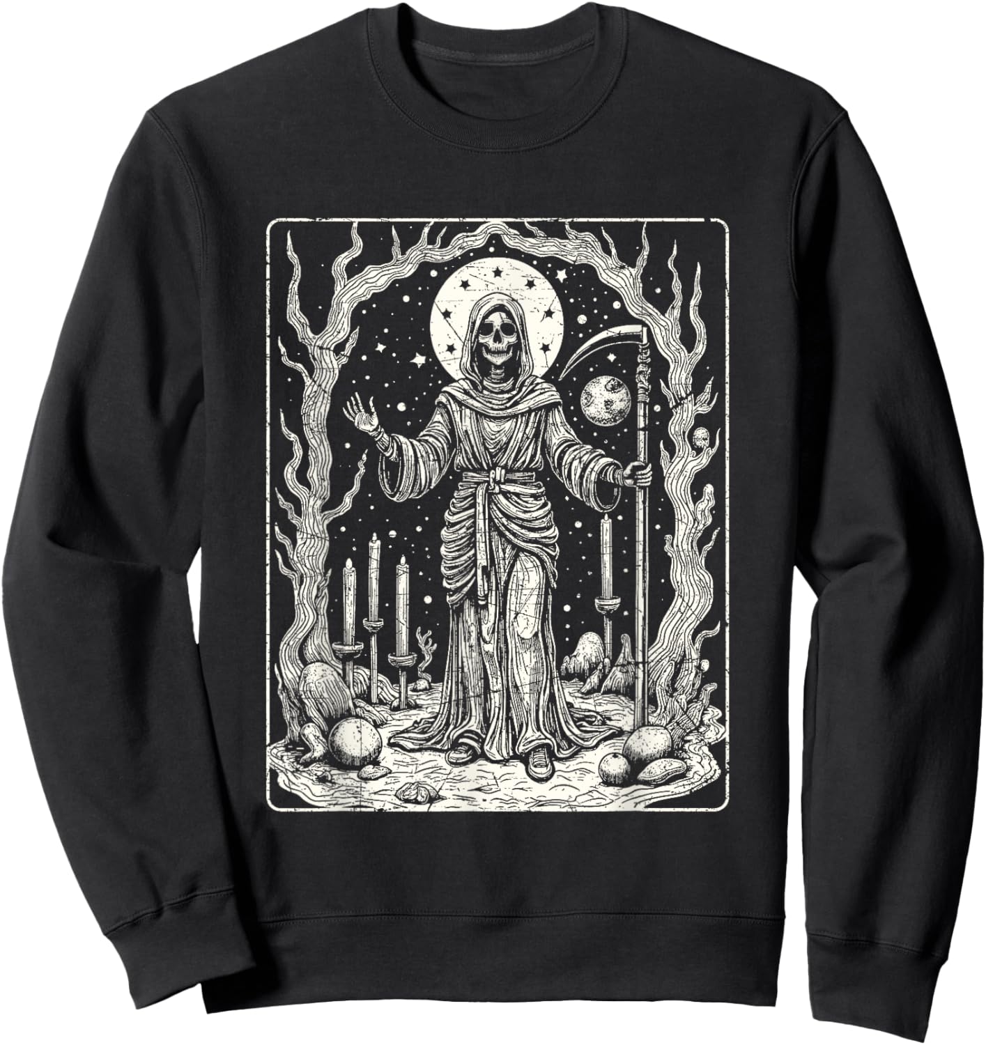 Dia De Los Muertos La Santa Muerte La Catrina Sugar Skull Sweatshirt - Sweatshirt | Black
