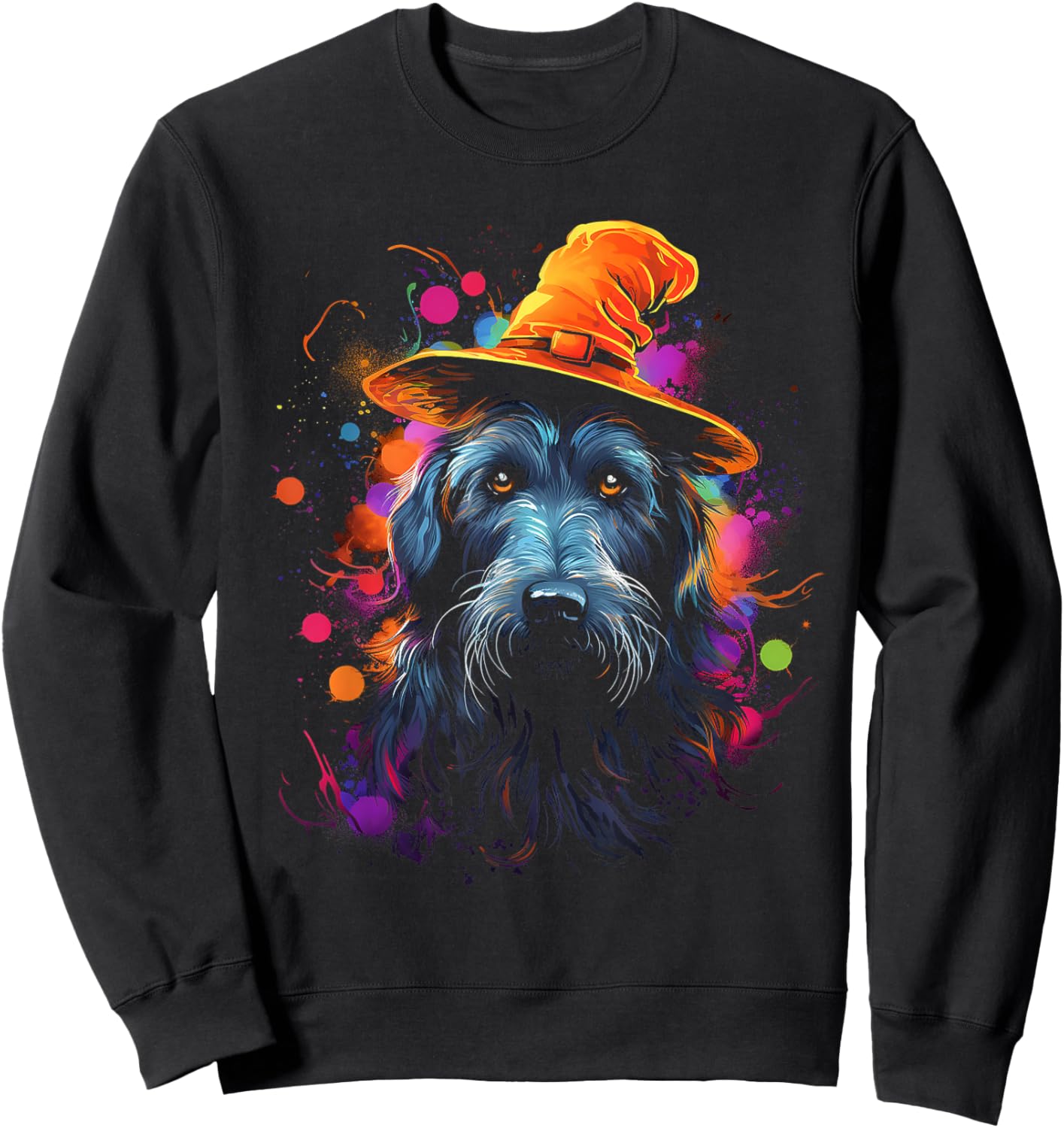 Irish wolfhound Halloween dog pet dog Sweatshirt - Sweatshirt | Black