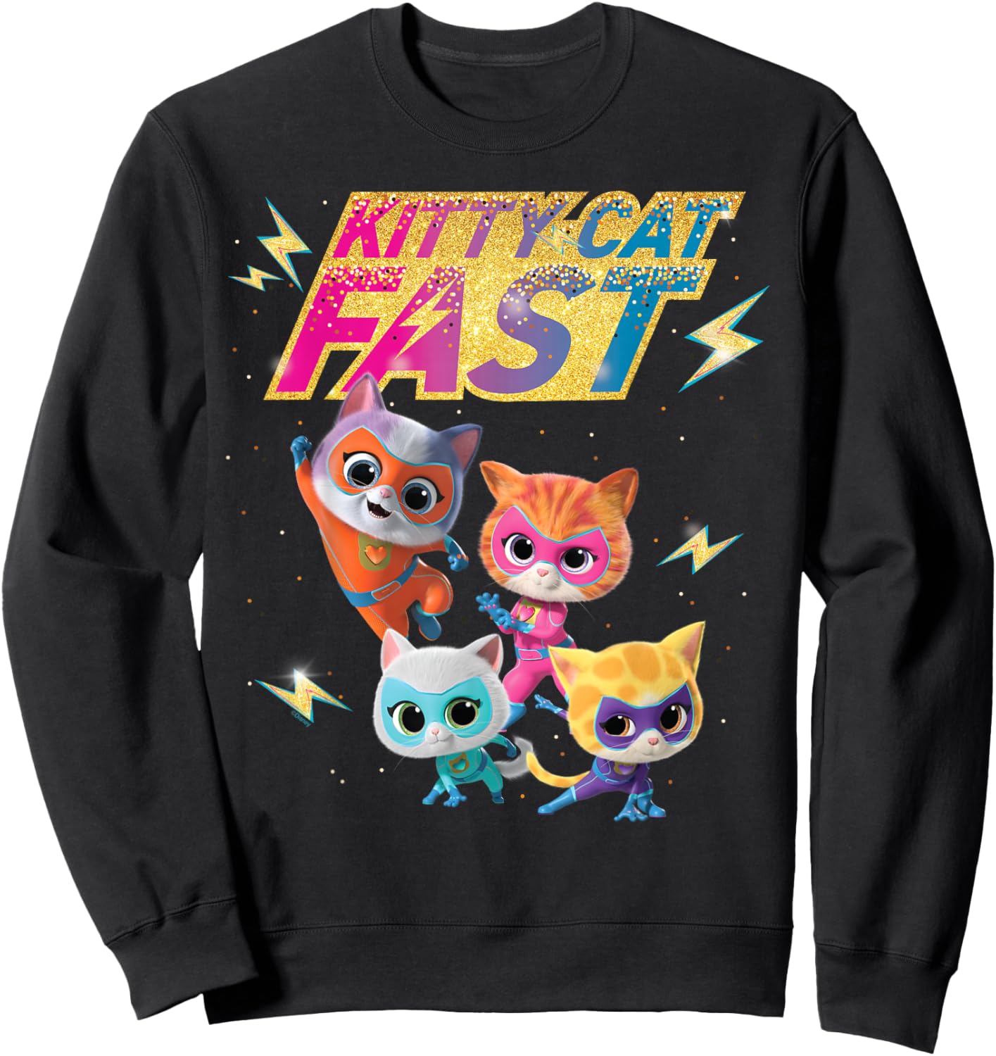 Disney Junior SuperKitties Full Team Kitty Cat Fast Sweatshirt - Sweatshirt | Black
