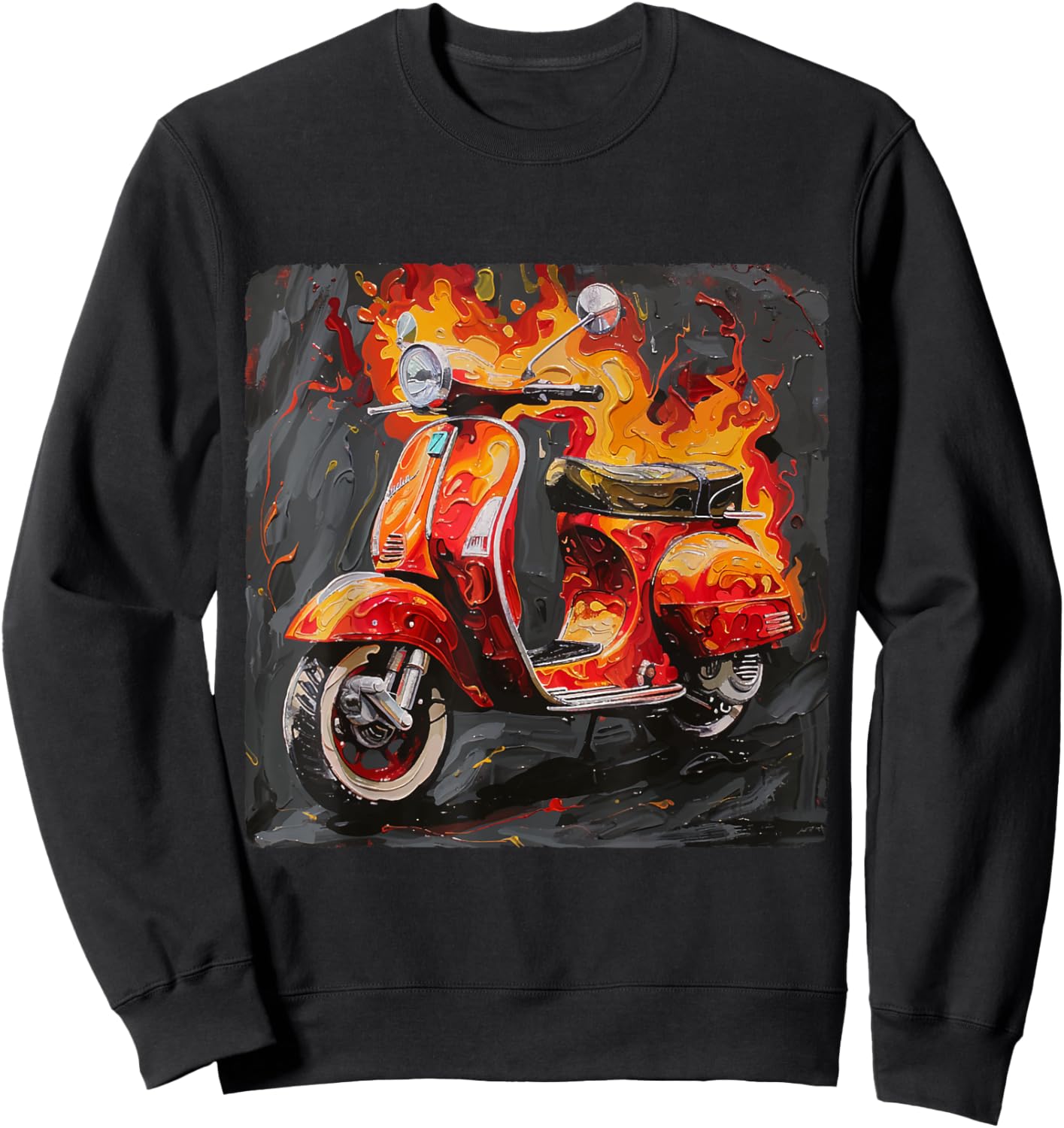 Motorroller Mofa Moped Scooter Rollerfahrer Geschenke Sweatshirt - Sweatshirt | Black