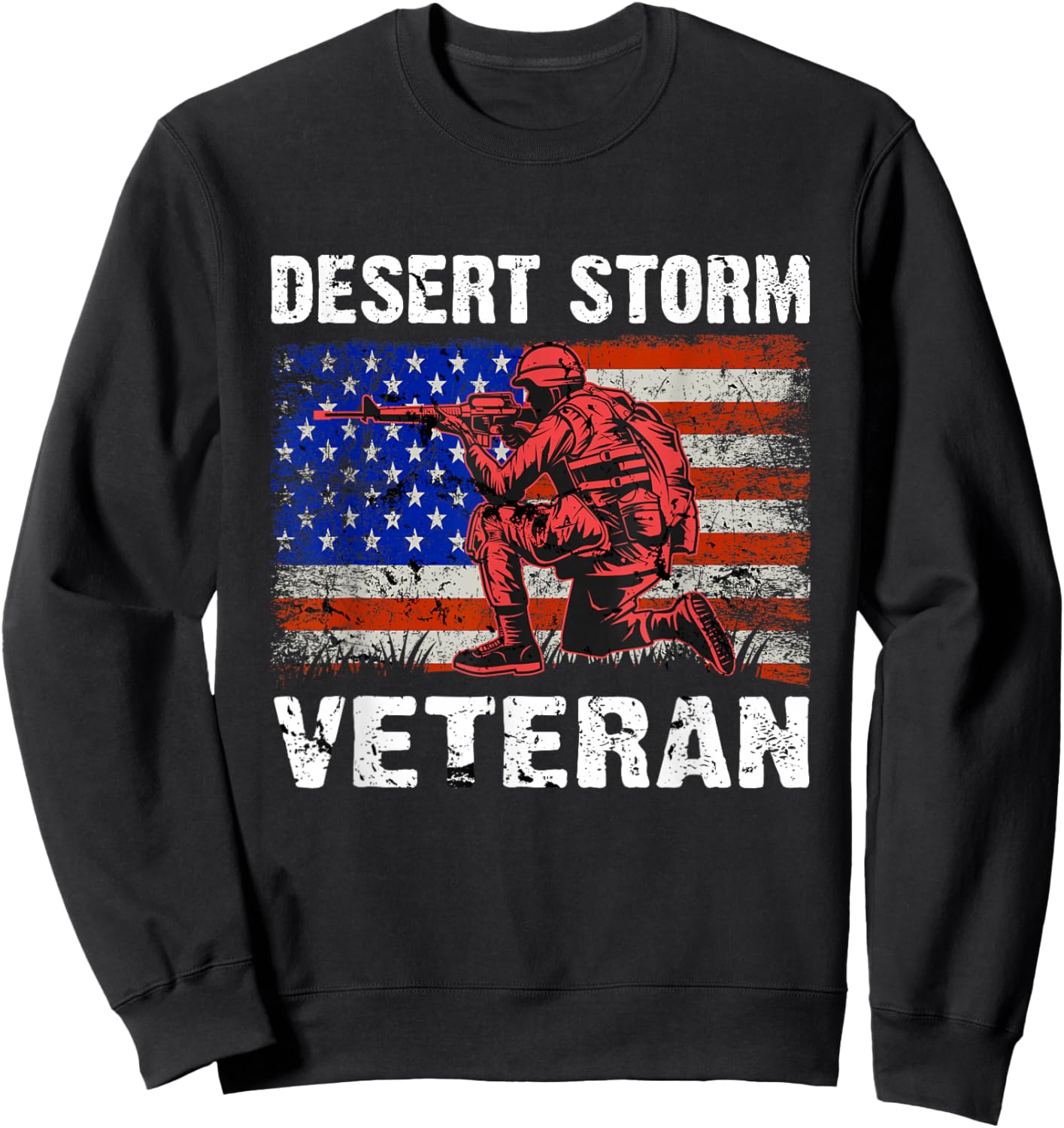 Operation Desert Storm Desert Shield Veteran Sweatshirt - Sweatshirt | Black