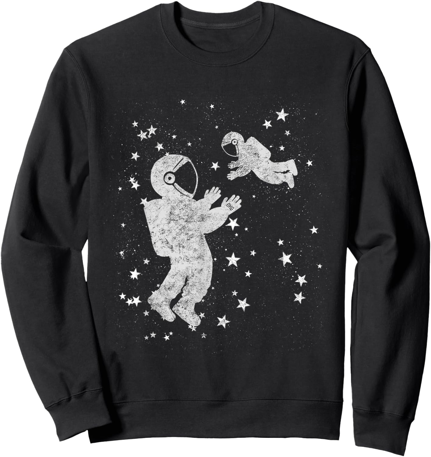 Alpha Parenting Dad Baby Mom Child Father Space Husband Sweatshirt - Sweatshirt | Black