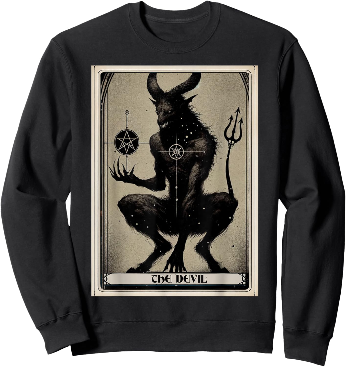 The Devil Tarot Card Sweatshirt - Sweatshirt | Black