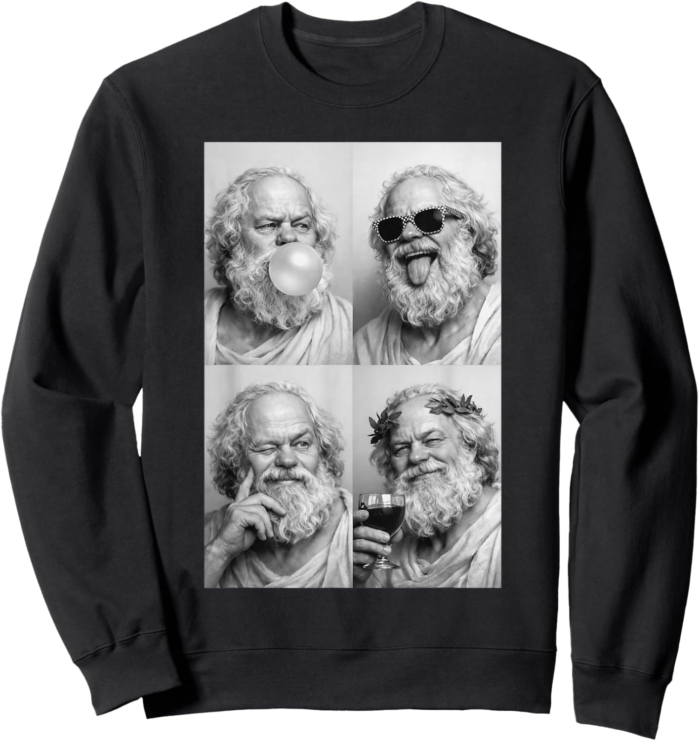 Sokrates Portrait Sweatshirt - Sweatshirt | Black