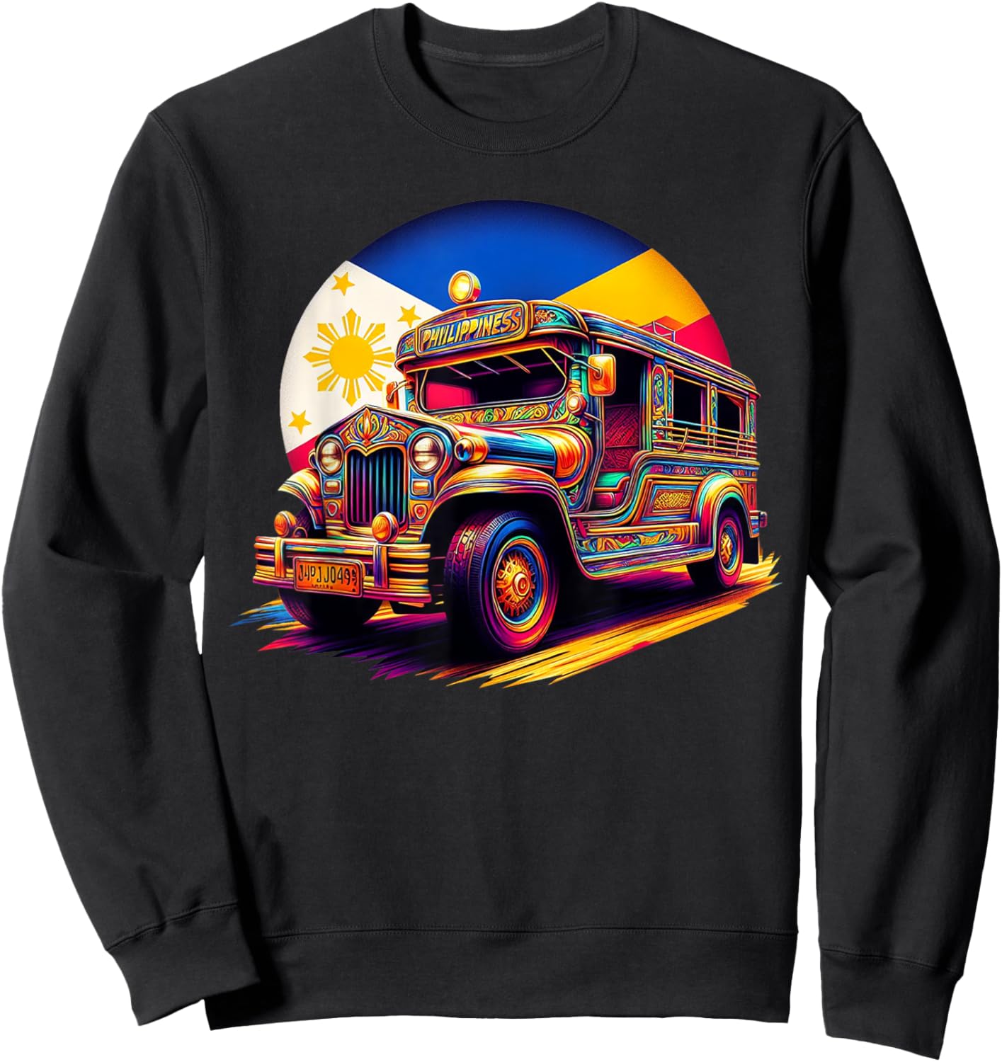 Philippines Flag Proud Filipino Souvenir Philippines Jeepney Sweatshirt - Sweatshirt | Black