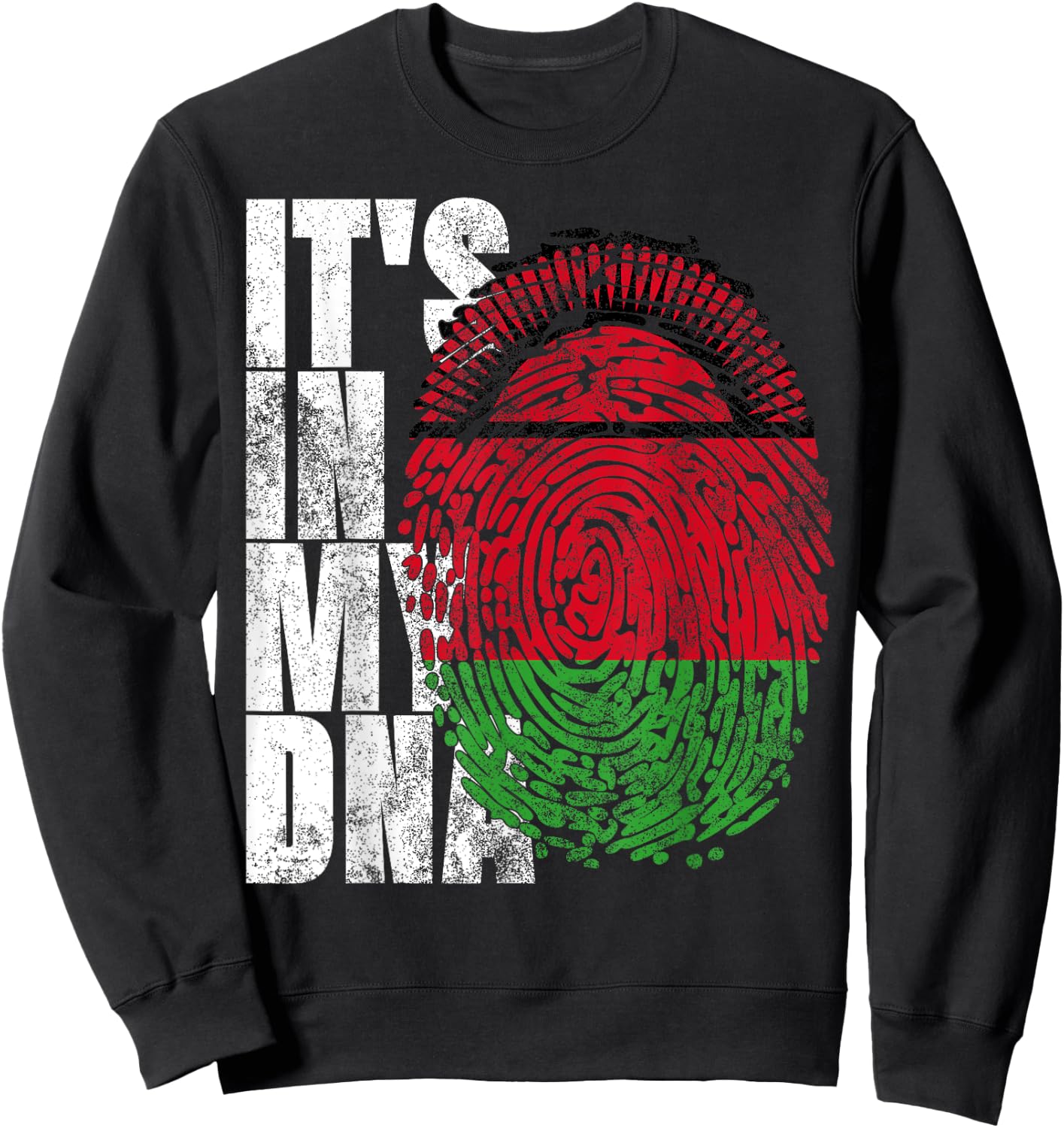 It's In My DNA Malawian Gift African Nyasaland Malawi Flag Sweatshirt - Sweatshirt | Black