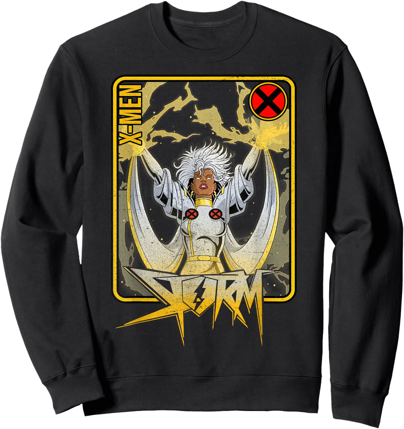 Marvel X-Men Storm Playing Card Sweatshirt - Sweatshirt | Black