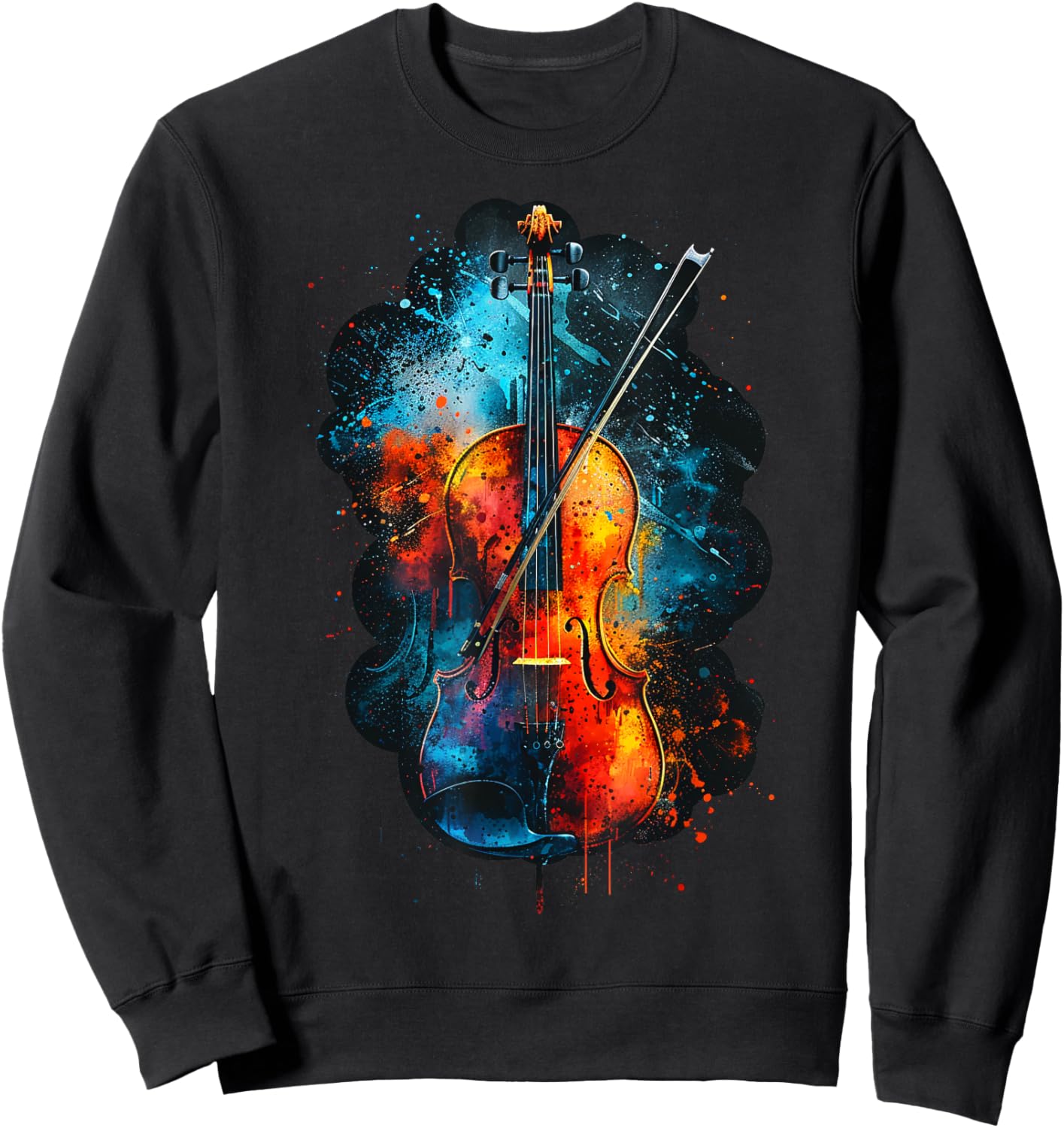 Cool Colorful Viola musician Sweatshirt - Sweatshirt | Black