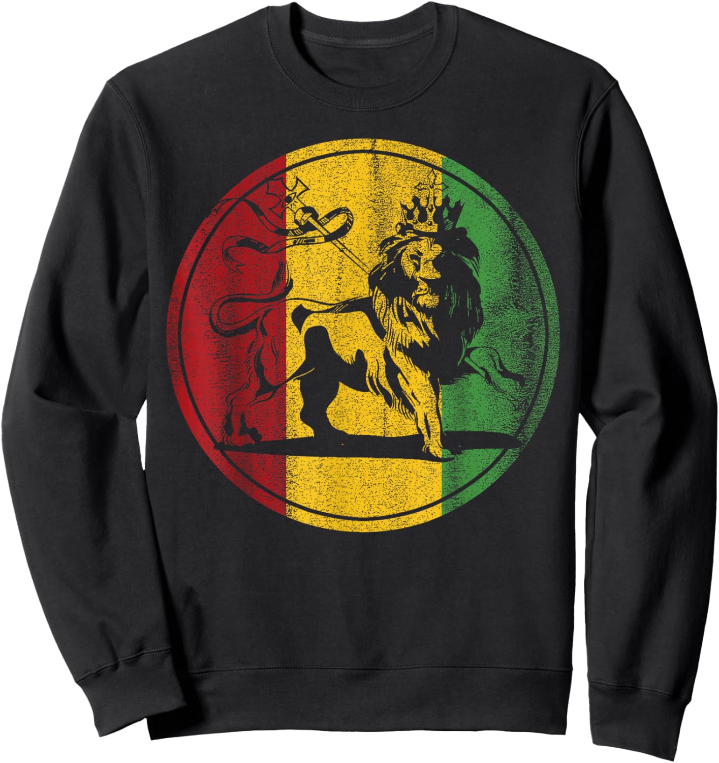 Rasta Rastafarian Rastafari Lion Reggae Jamaica Jamaican Sweatshirt - Sweatshirt | Black