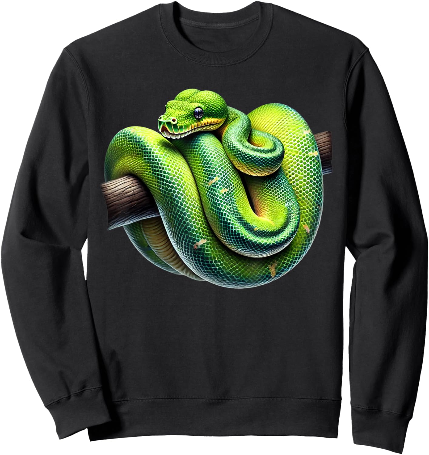 Green Tree Python Owner Reptiles for Snake Lover Sweatshirt - Sweatshirt | Black