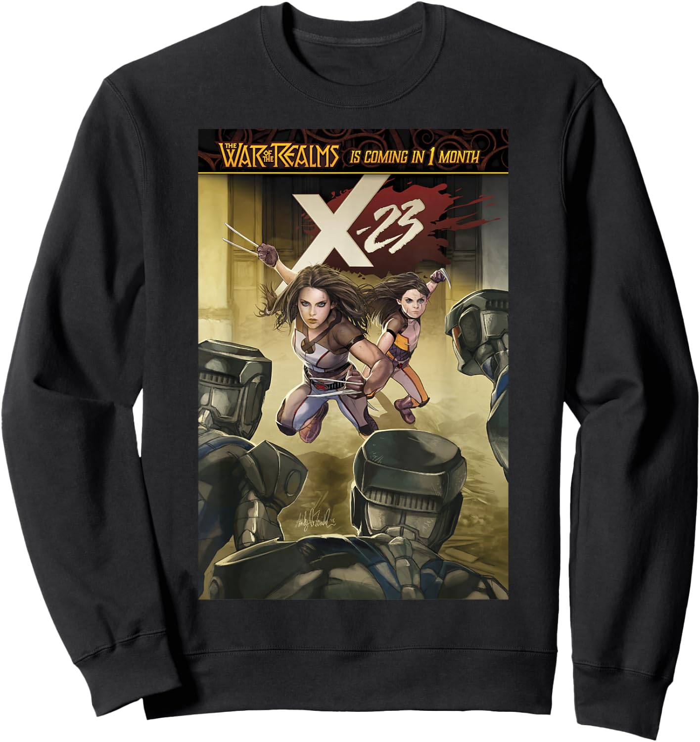 Marvel Comixology X-23 X-Assassin Comic Book Cover Sweatshirt - Sweatshirt | Black