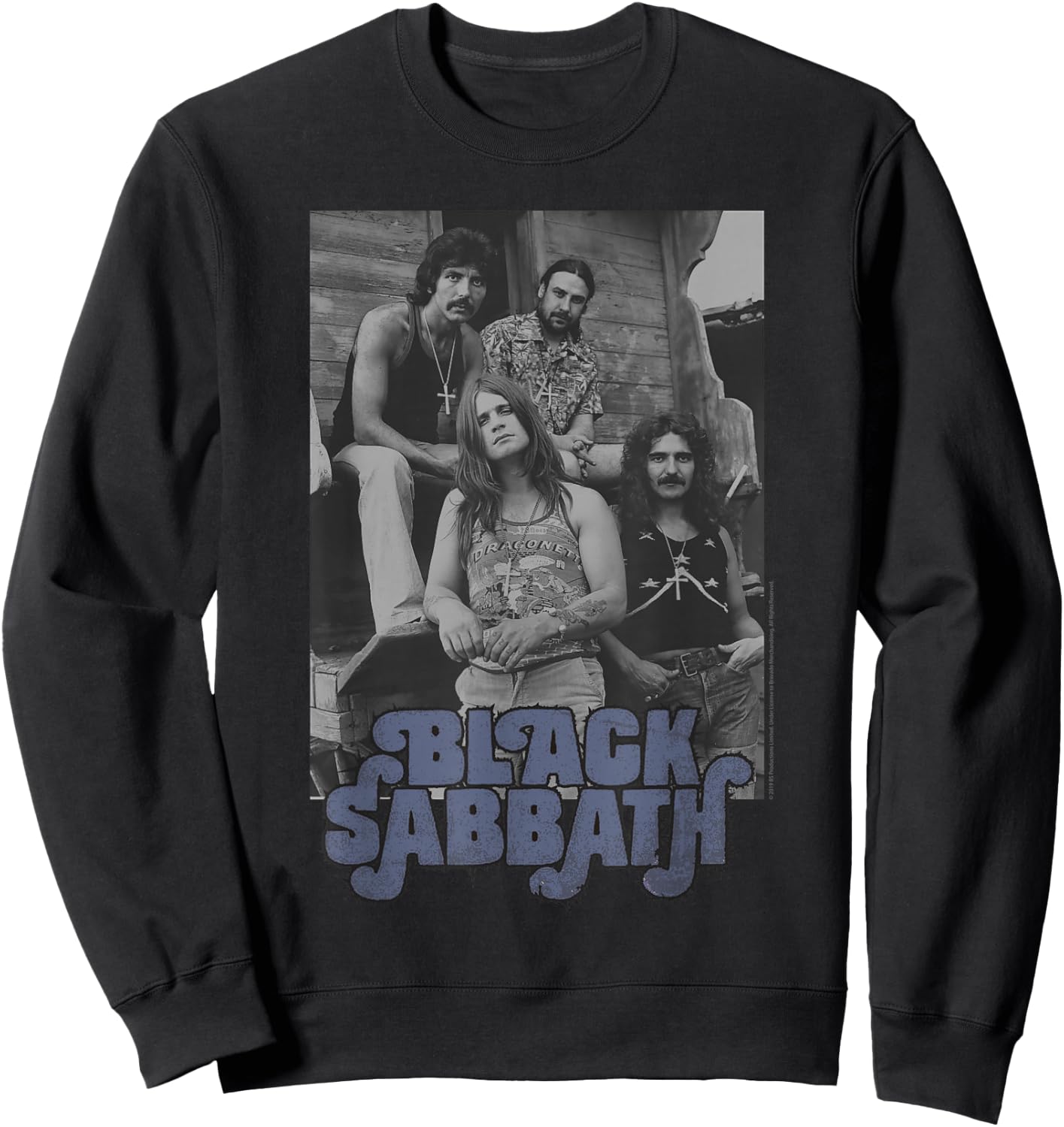 Black Sabbath Official B&W Band Photo Sweatshirt - Sweatshirt | Black