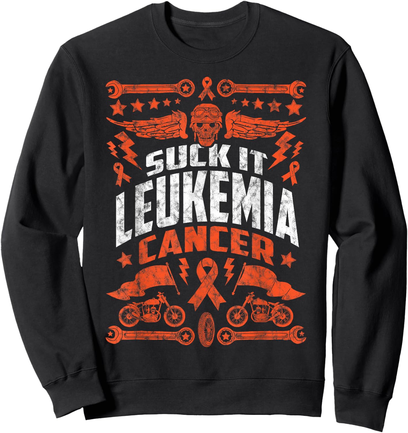 Suck It Leukemia | Motorcycle Sweatshirt - Sweatshirt | Black