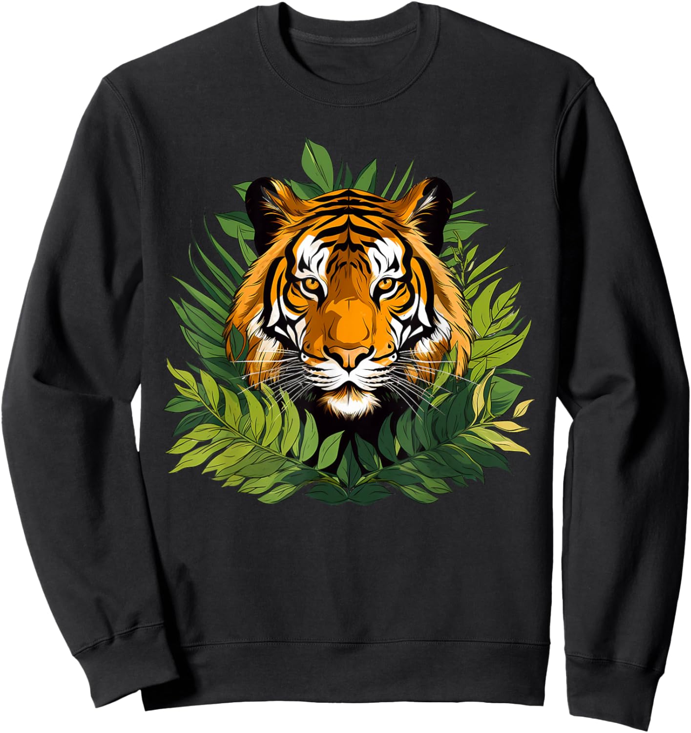 Colorful Tiger I Kids Tiger Sweatshirt - Sweatshirt | Black