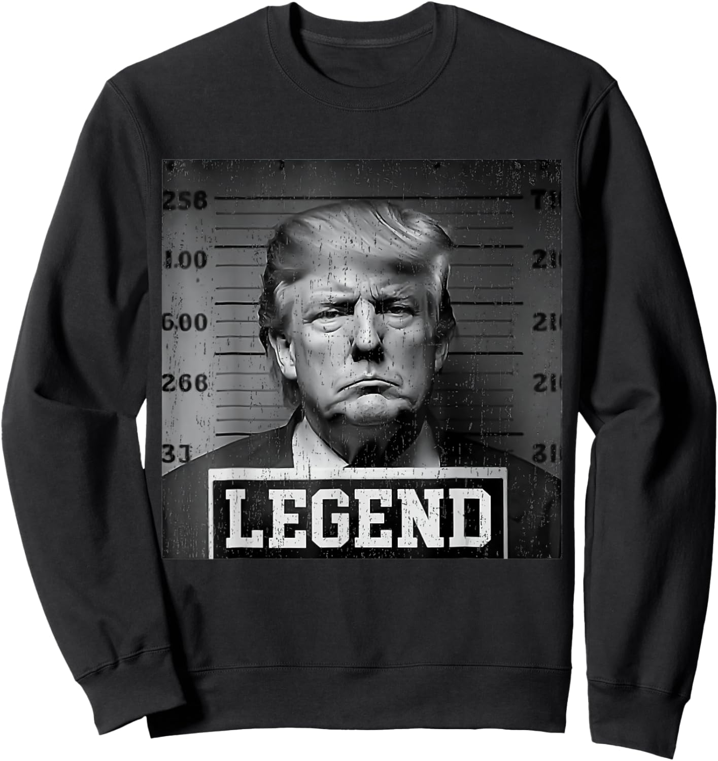 President Trump Mug Shot Sweatshirt - Sweatshirt | Black