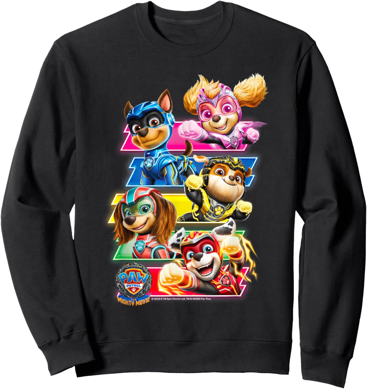 PAW Patrol: The Mighty Movie Comic Strip Group Sweatshirt - Sweatshirt | Black