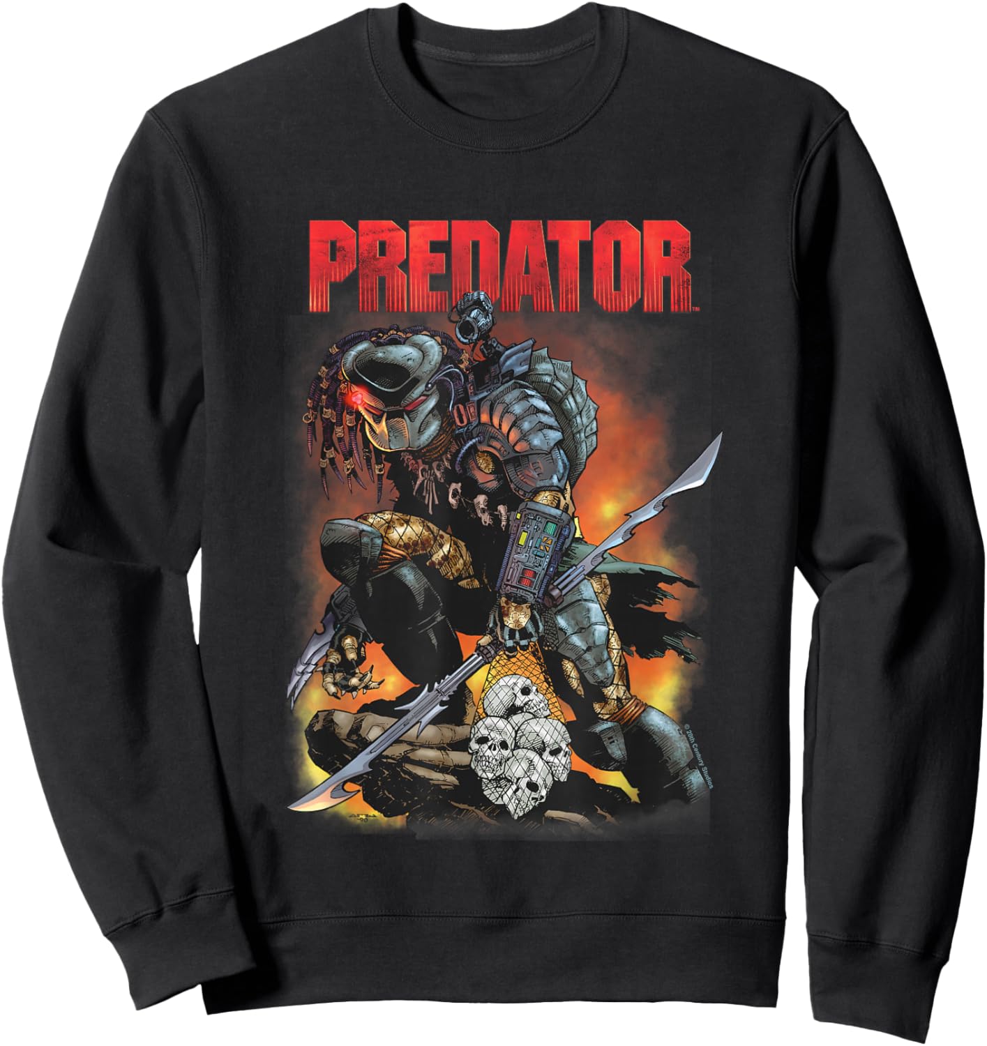 Predator Ready To Hunt Big Chest Iconic Retro Poster V2 Sweatshirt - Sweatshirt | Black