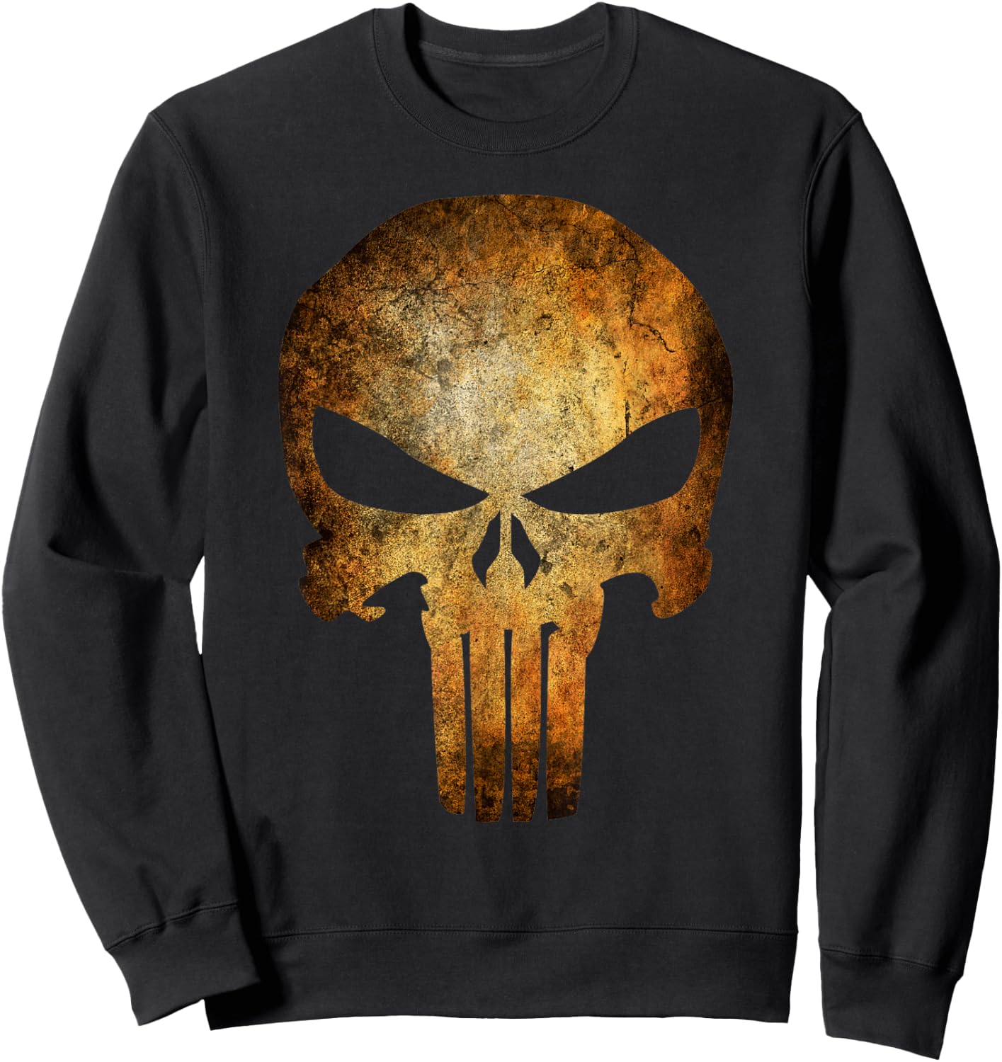 Marvel Punisher Rusted Skull Logo Sweatshirt - Sweatshirt | Black