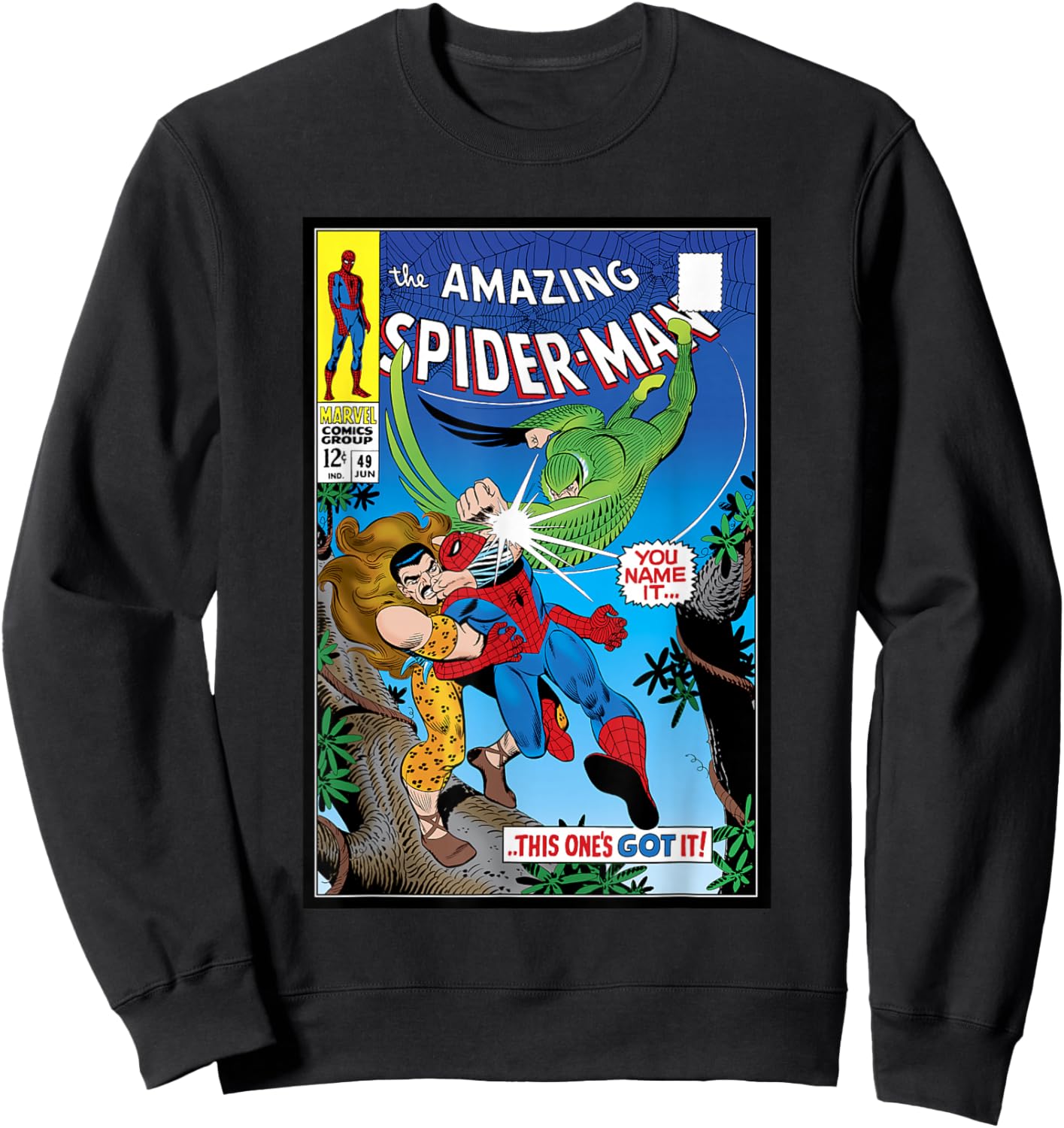 Marvel Universe Classic Spider-Man VS Kraven & Vulture Cover Sweatshirt - Sweatshirt | Black