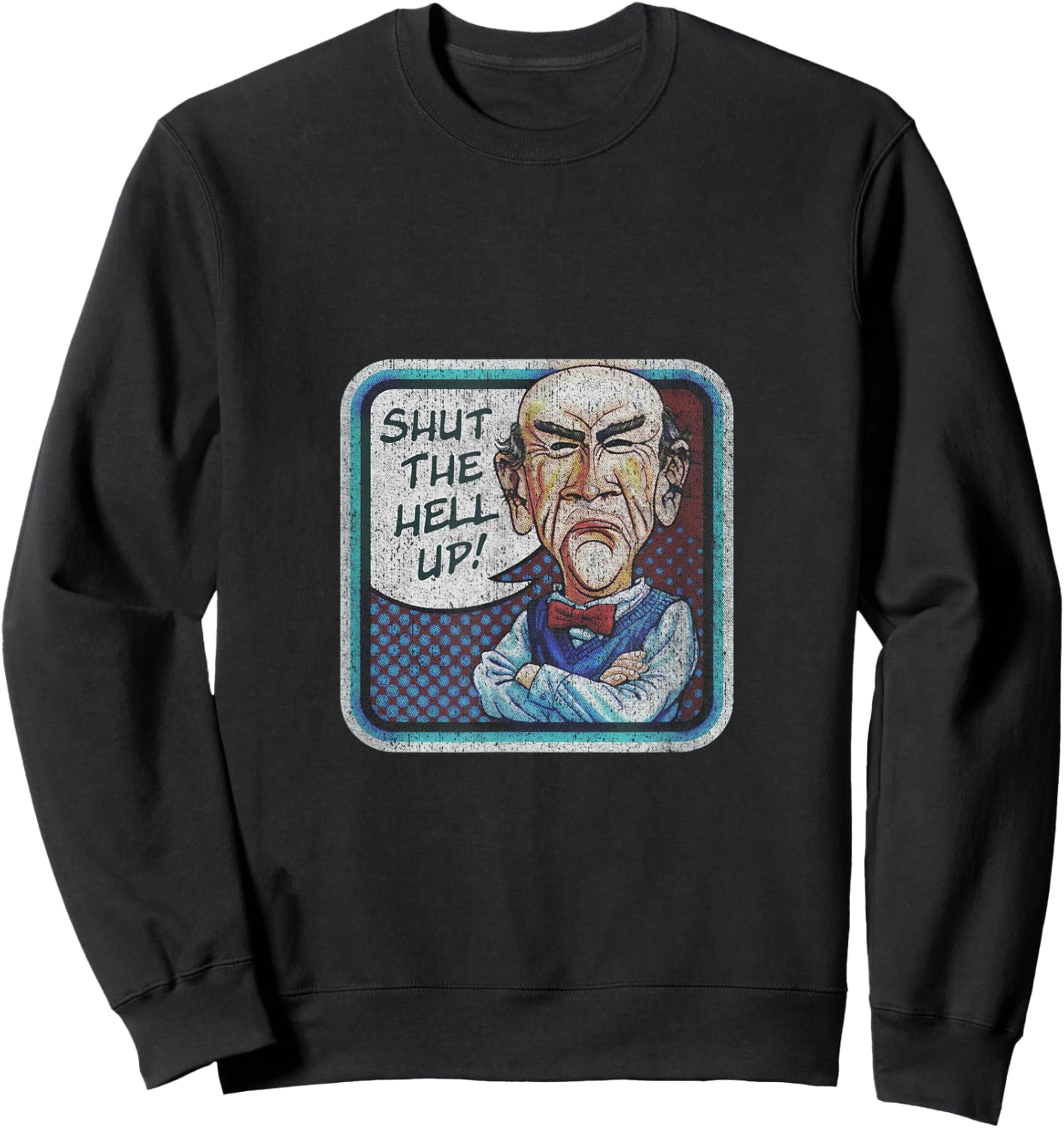 Walter Retro Washed , Small, Black Sweatshirt - Sweatshirt | Black