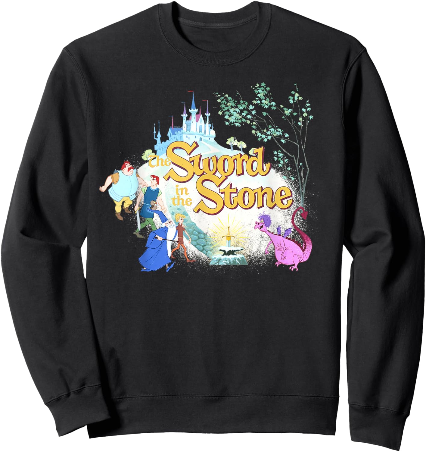 Disney The Sword in The Stone Retro Sweatshirt - Sweatshirt | Black