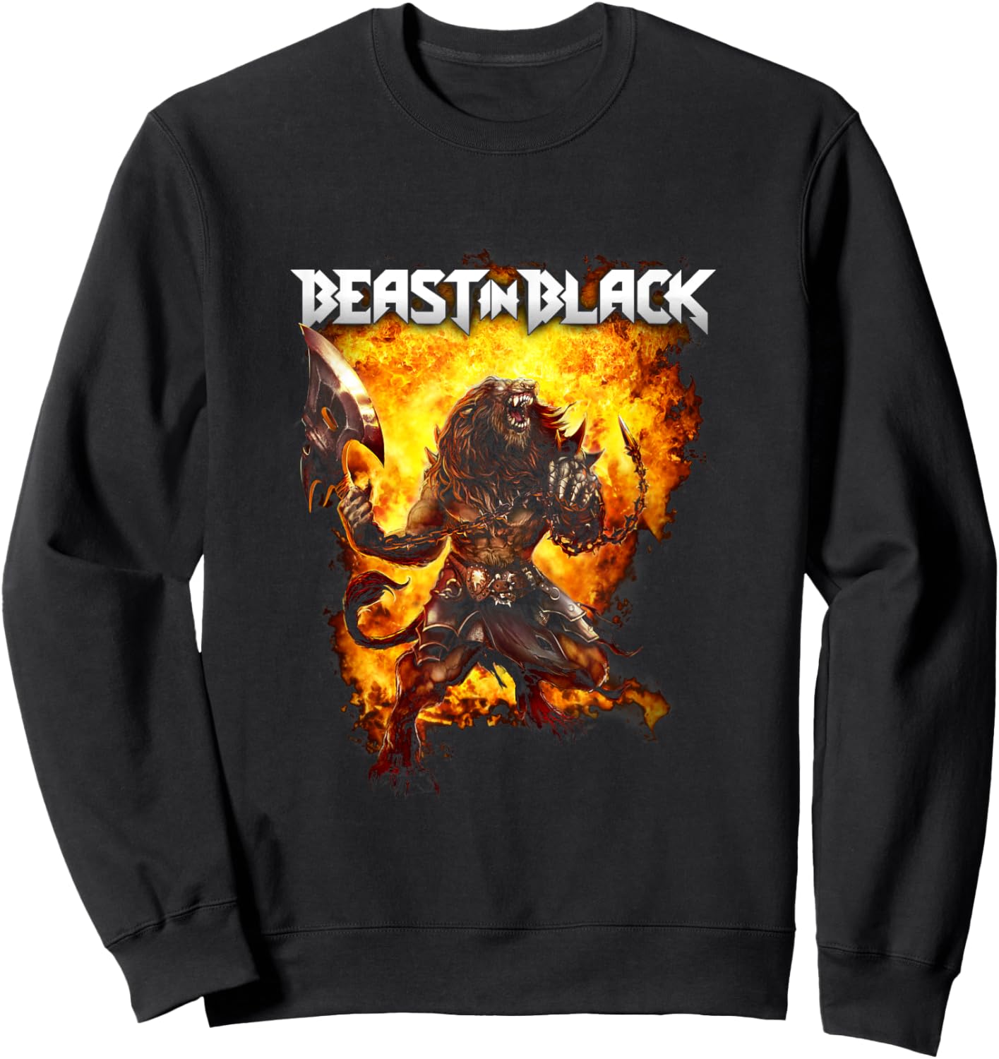 Beast In Black Herren Damen Schwarz Crew-Ausschnitt Klassisch Standardlänge Polyester 100% S Sweatshirt - Sweatshirt | Black
