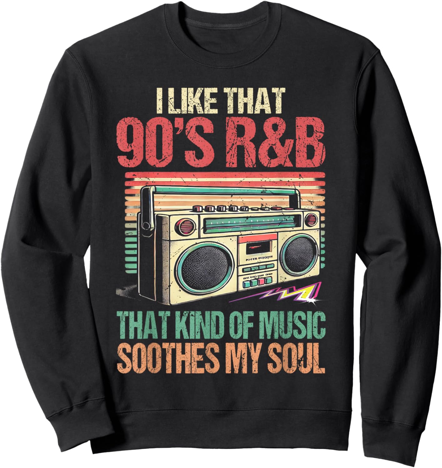 R&B Artist girls Vintage 90 s r and b graphic Sweatshirt - Sweatshirt | Black